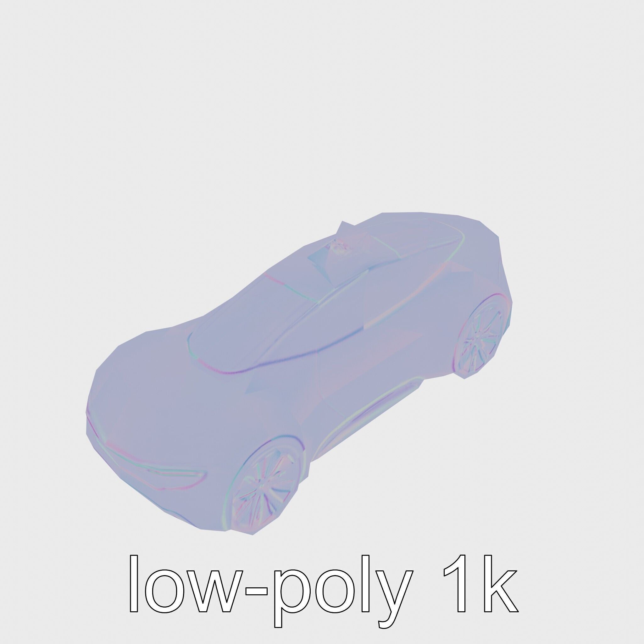 Futuristic Flying Taxi Concept Car Model Low-poly 3D model_15