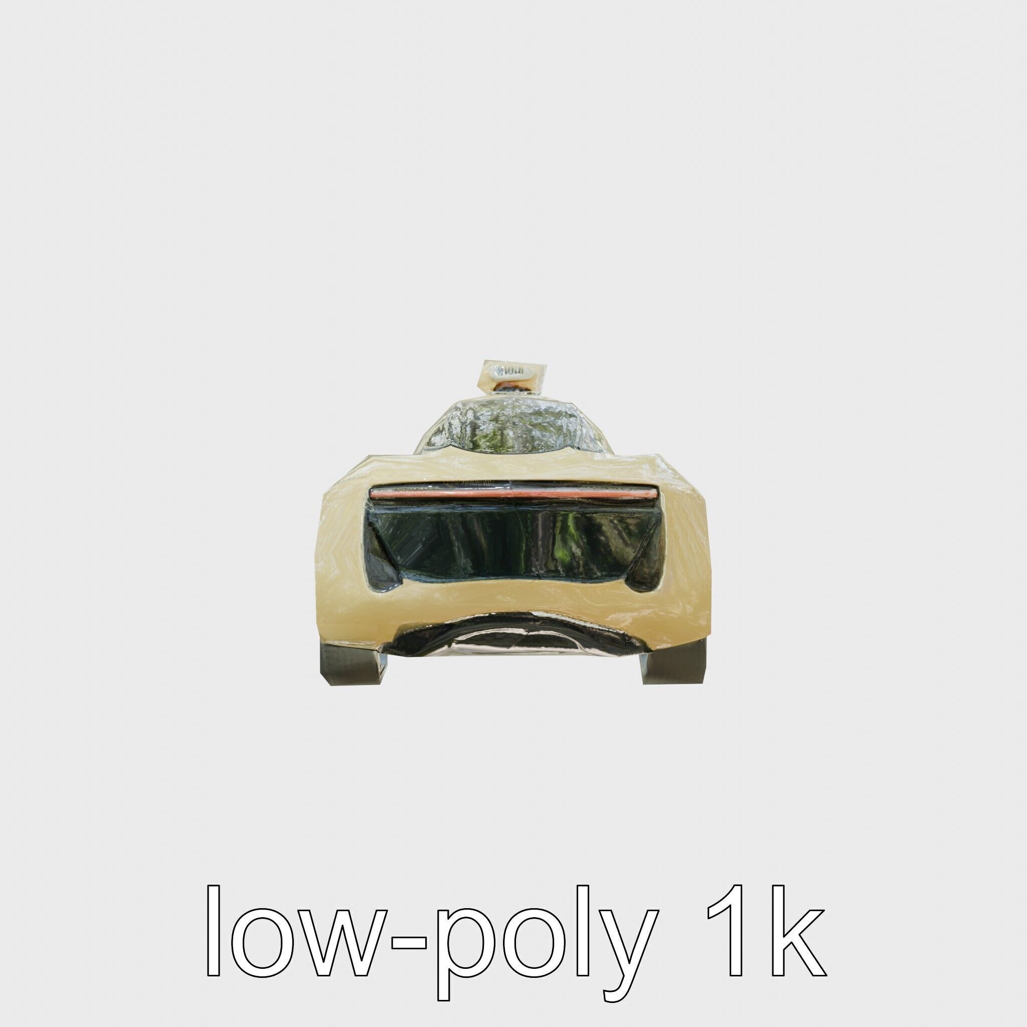 Futuristic Flying Taxi Concept Car Model Low-poly 3D model_4