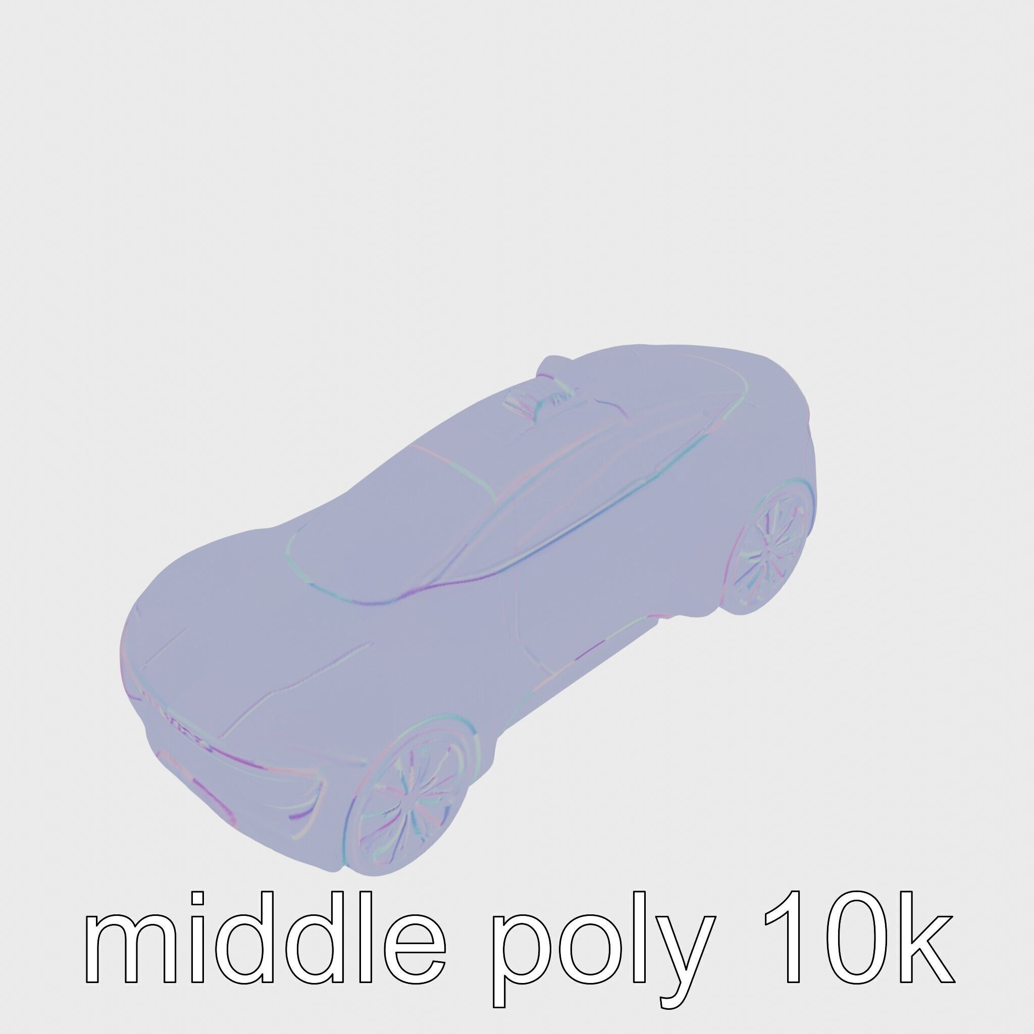 Futuristic Flying Taxi Concept Car Model Low-poly 3D model_17