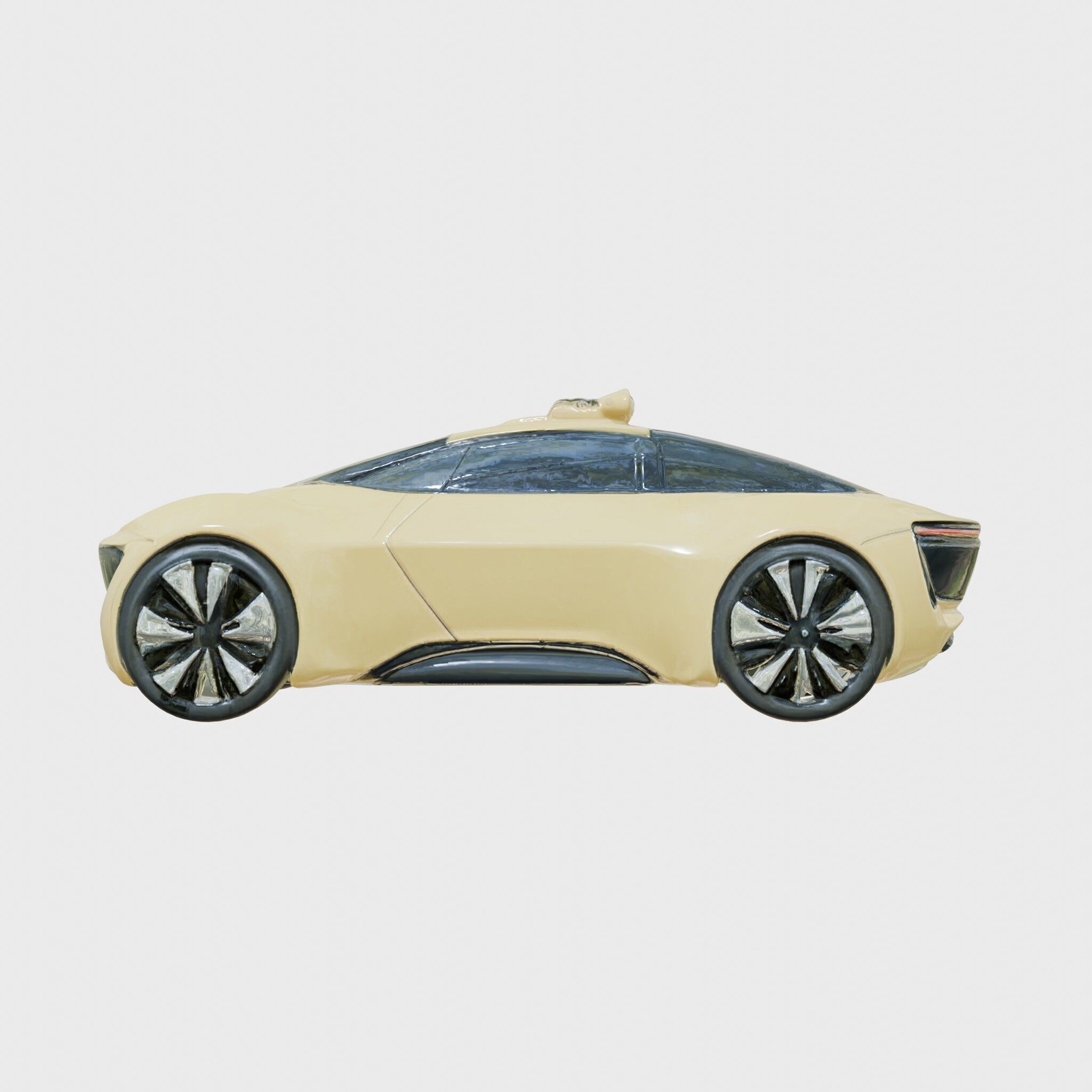 Futuristic Flying Taxi Concept Car Model Low-poly 3D model_2