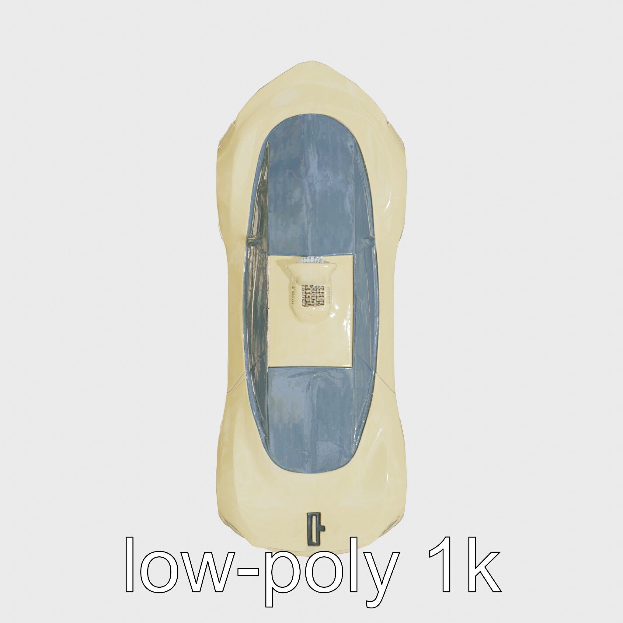 Futuristic Flying Taxi Concept Car Model Low-poly 3D model_23