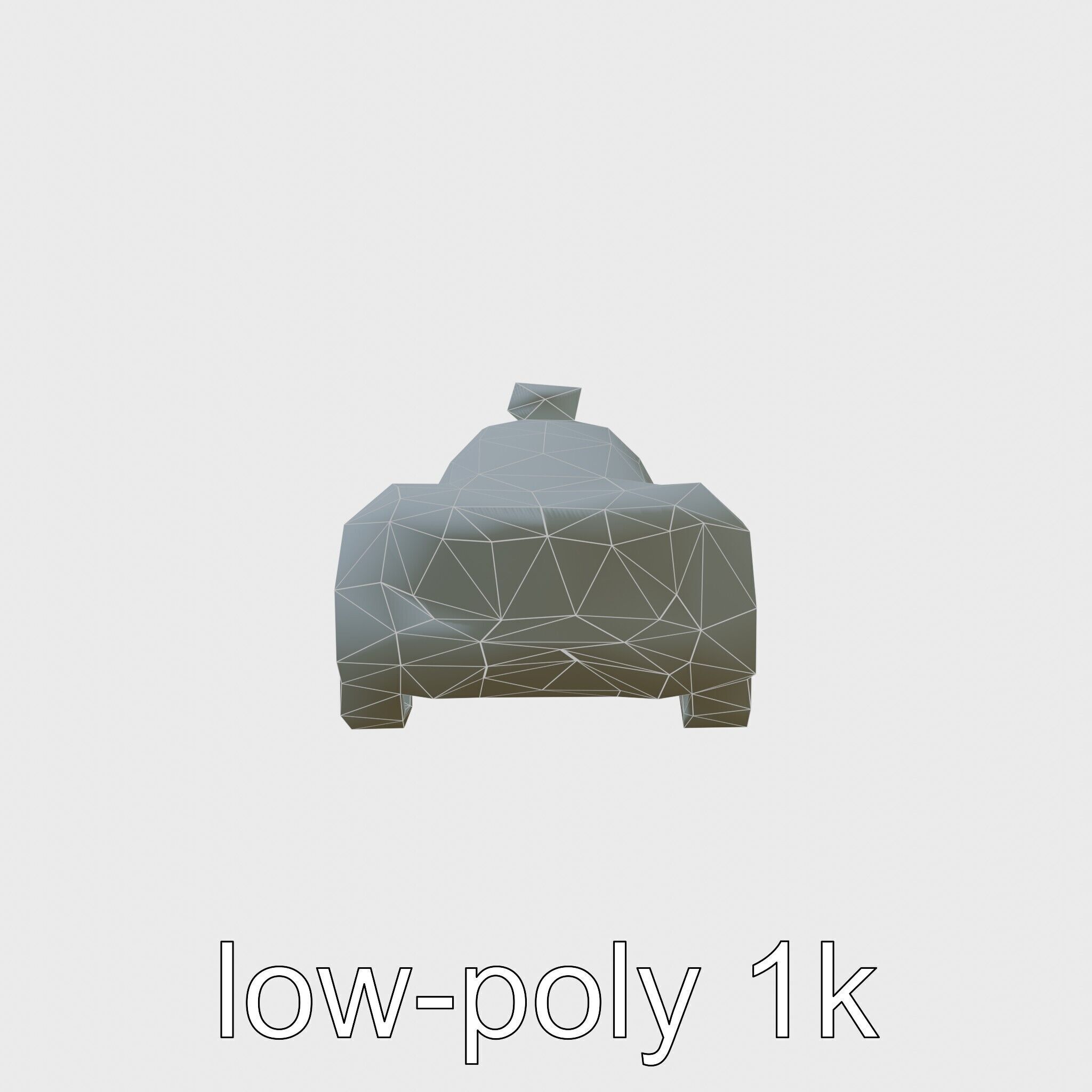Futuristic Flying Taxi Concept Car Model Low-poly 3D model_7