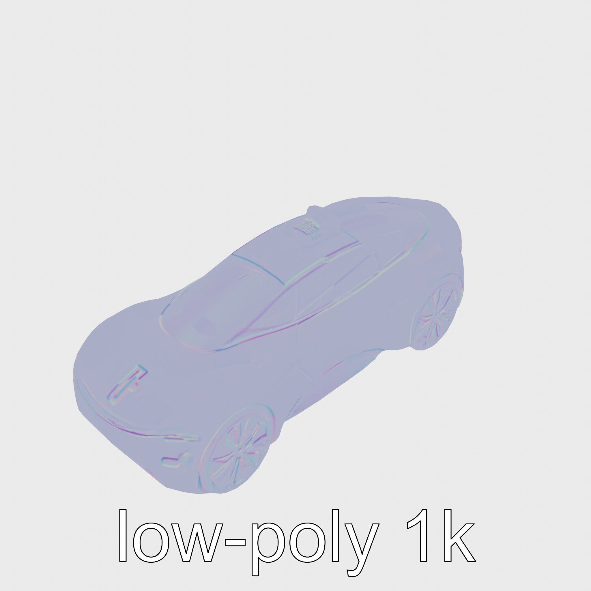 Futuristic Flying Taxi Concept Car Model Low-poly 3D model_18