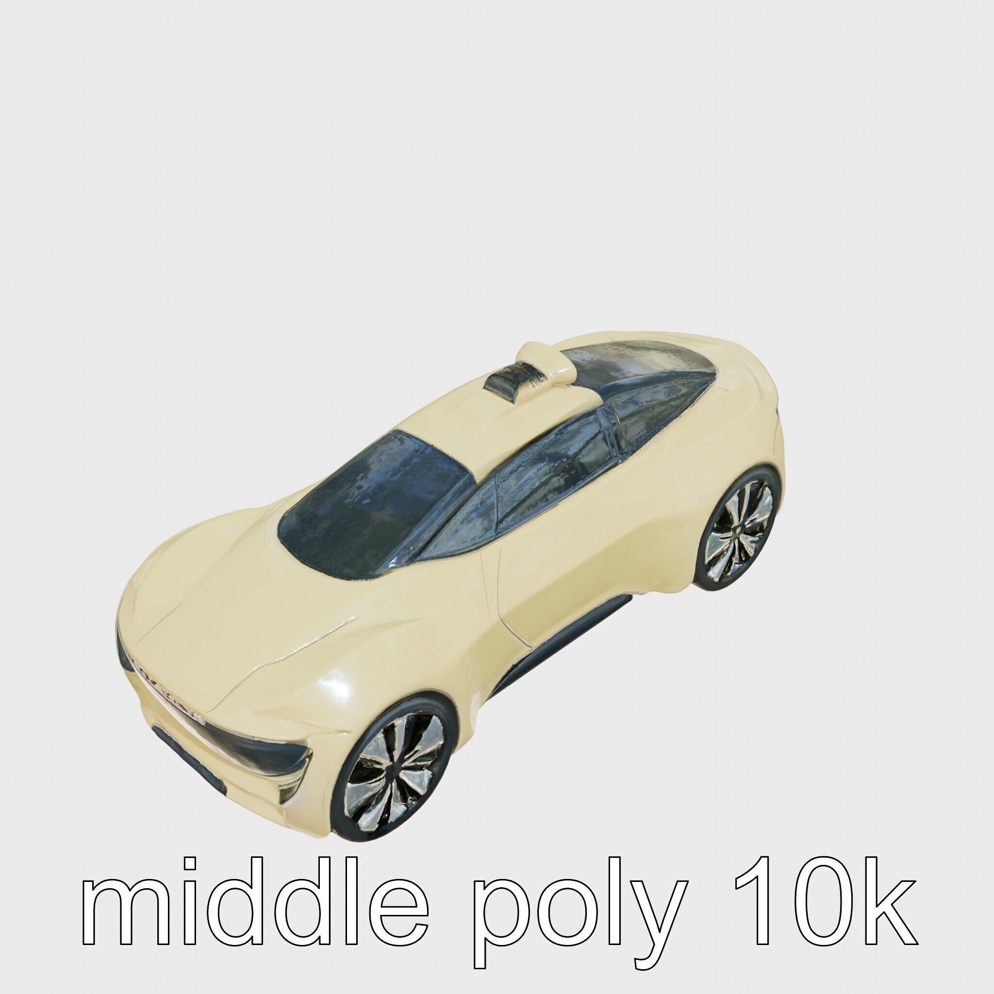 Futuristic Flying Taxi Concept Car Model Low-poly 3D model_16