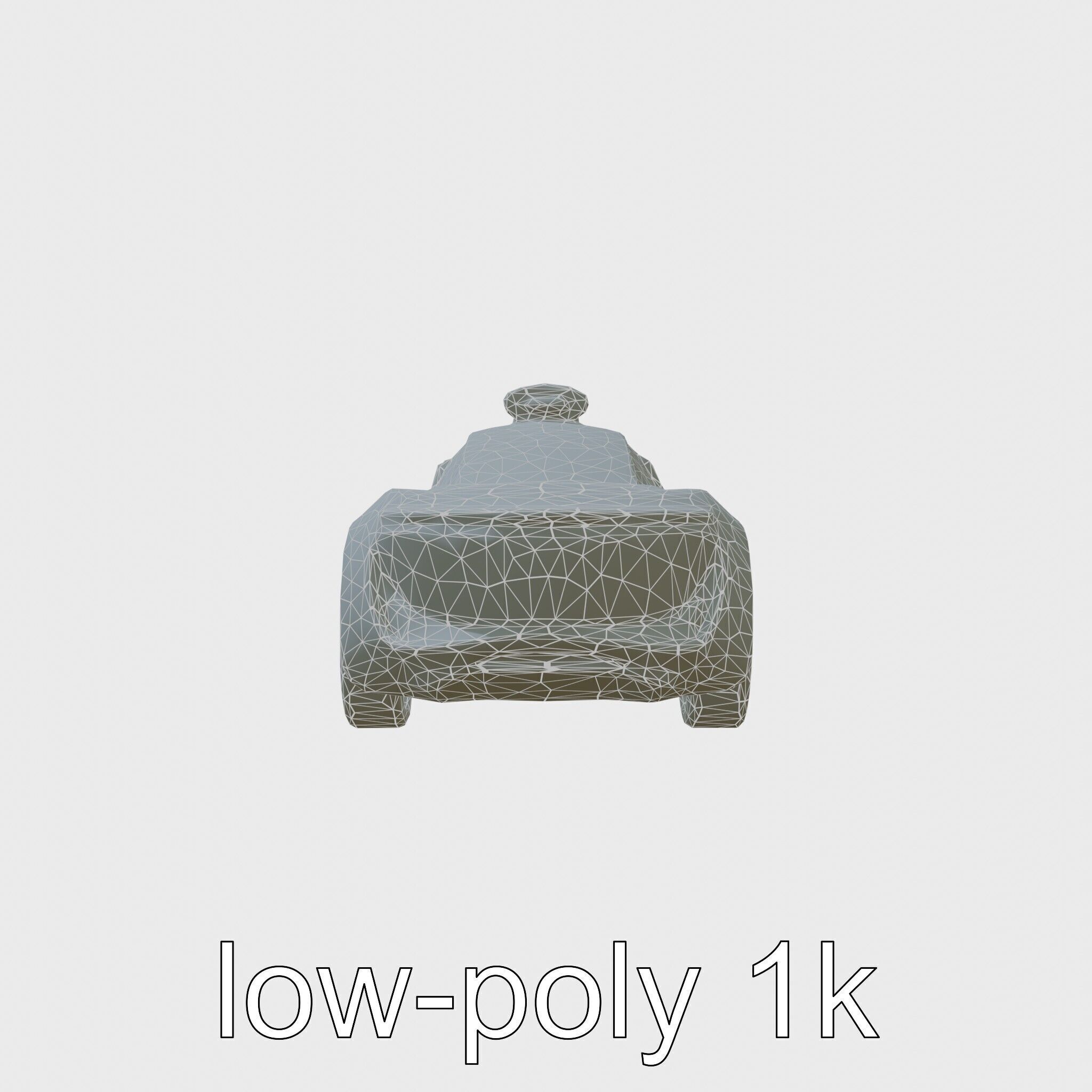 Futuristic Flying Taxi Concept Car Model Low-poly 3D model_6