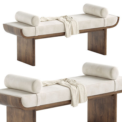 Nomad Stylish Bed Bench 3D model