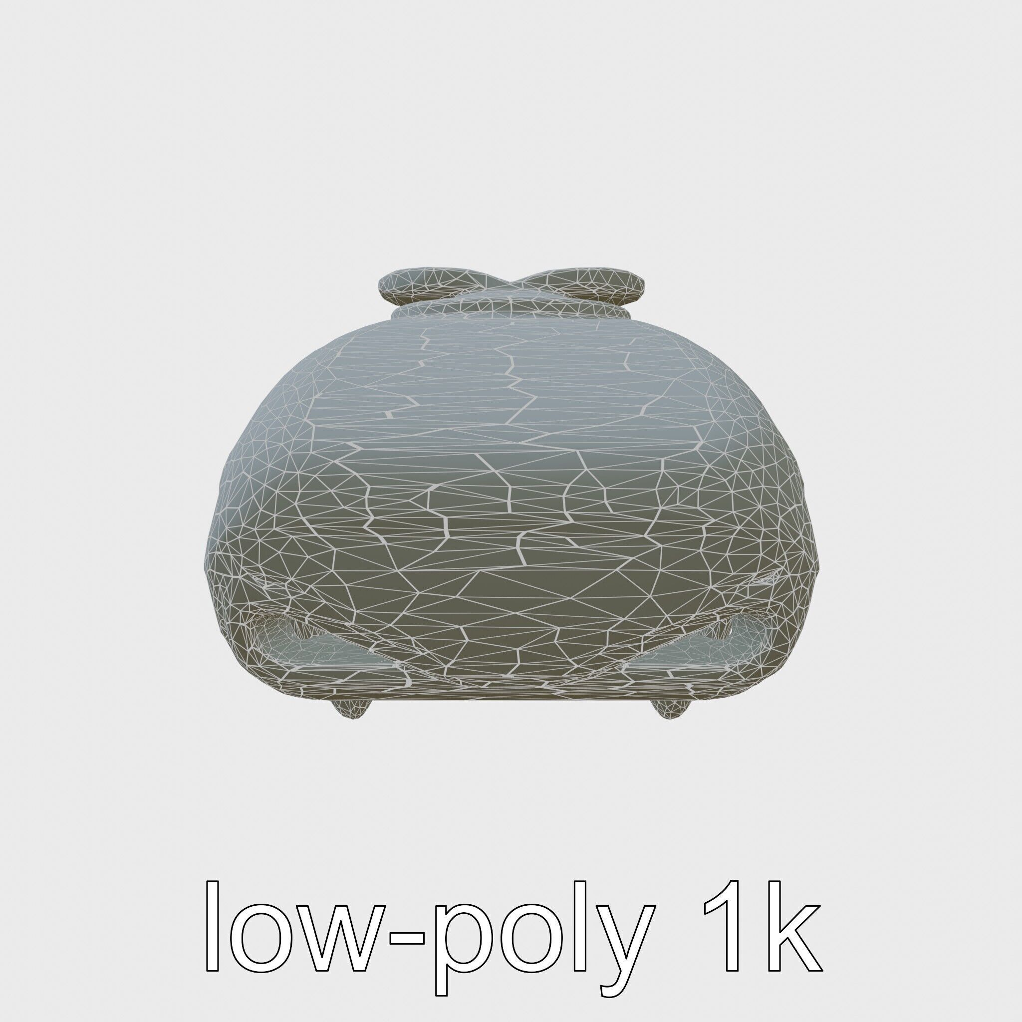 Futuristic Flying Car Taxi Concept Model Low-poly 3D model_6