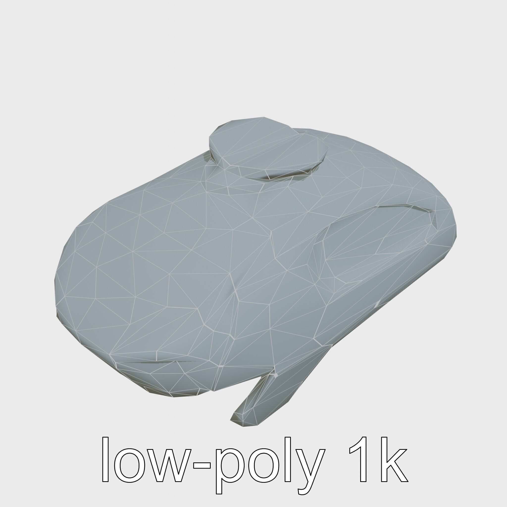 Futuristic Flying Car Taxi Concept Model Low-poly 3D model_27