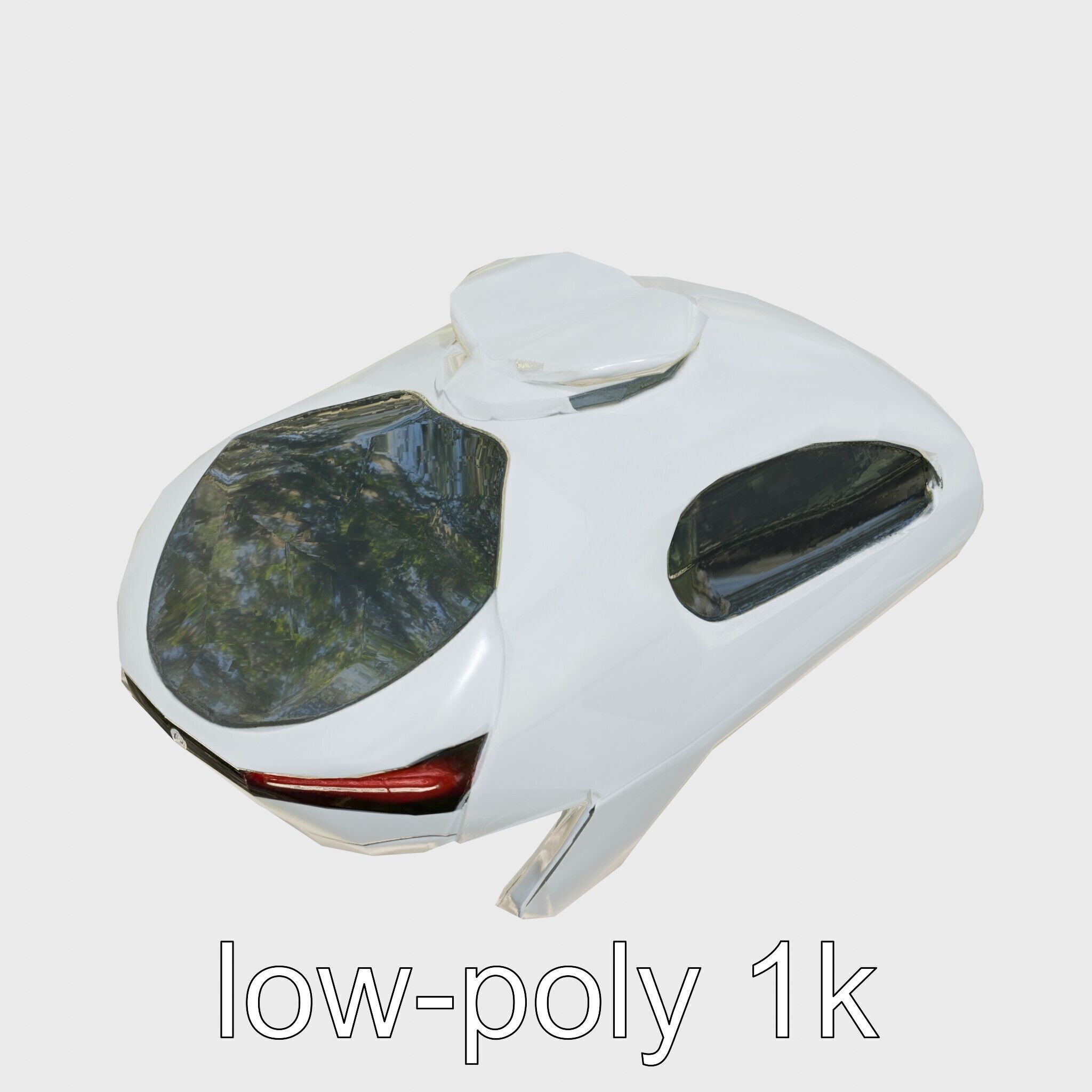 Futuristic Flying Car Taxi Concept Model Low-poly 3D model_23