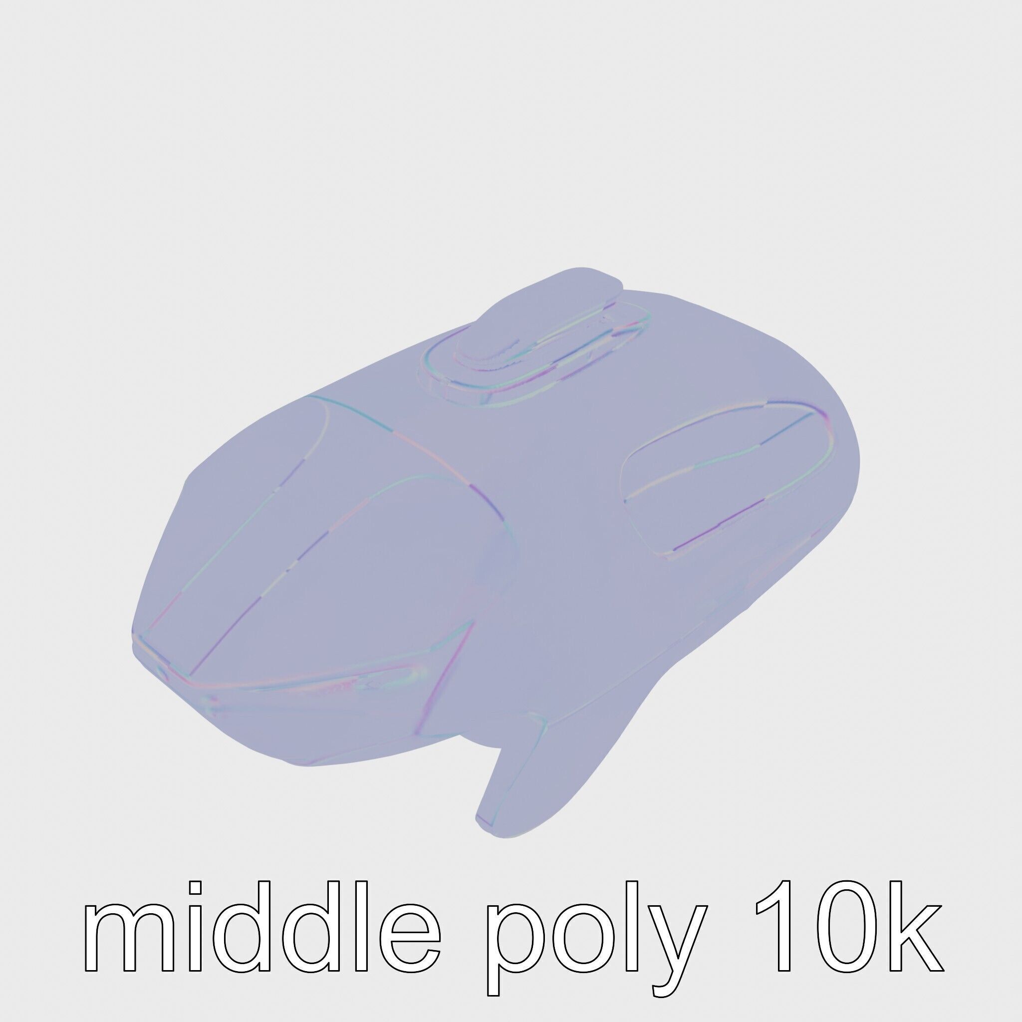 Futuristic Flying Car Taxi Concept Model Low-poly 3D model_19