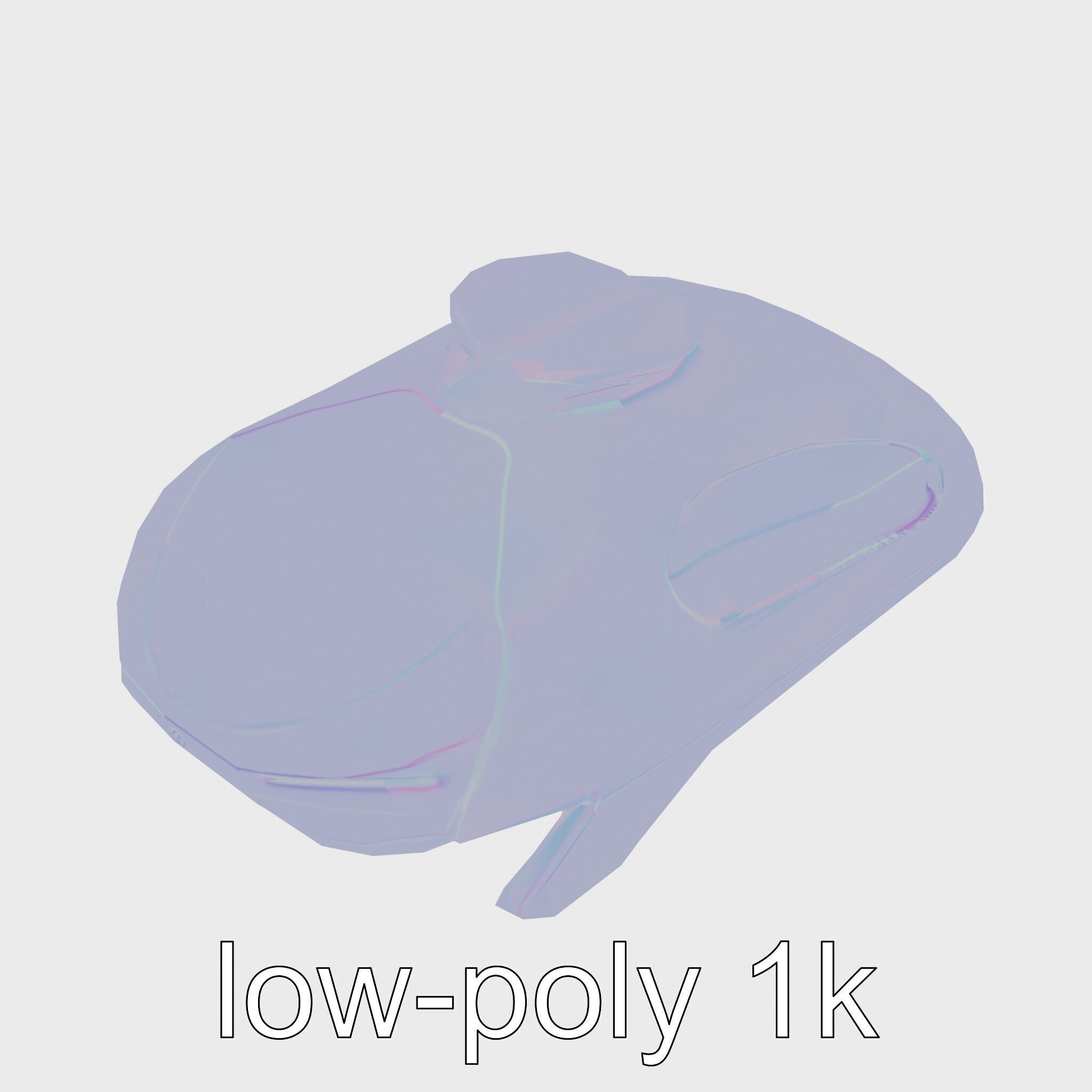 Futuristic Flying Car Taxi Concept Model Low-poly 3D model_24