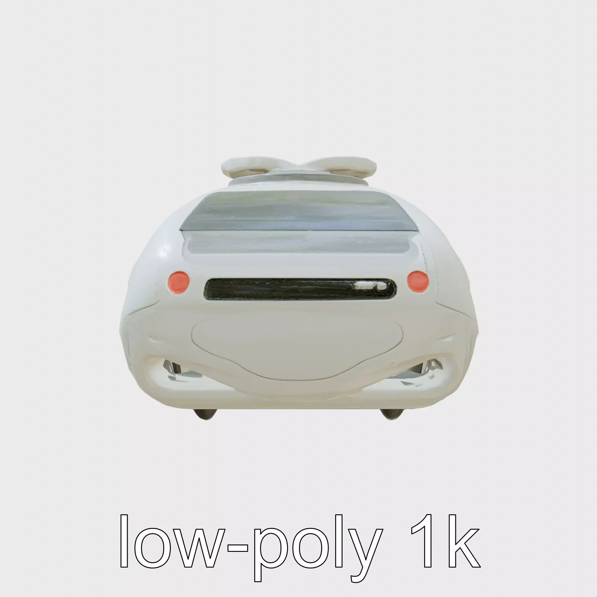 Futuristic Flying Car Taxi Concept Model Low-poly 3D model_0