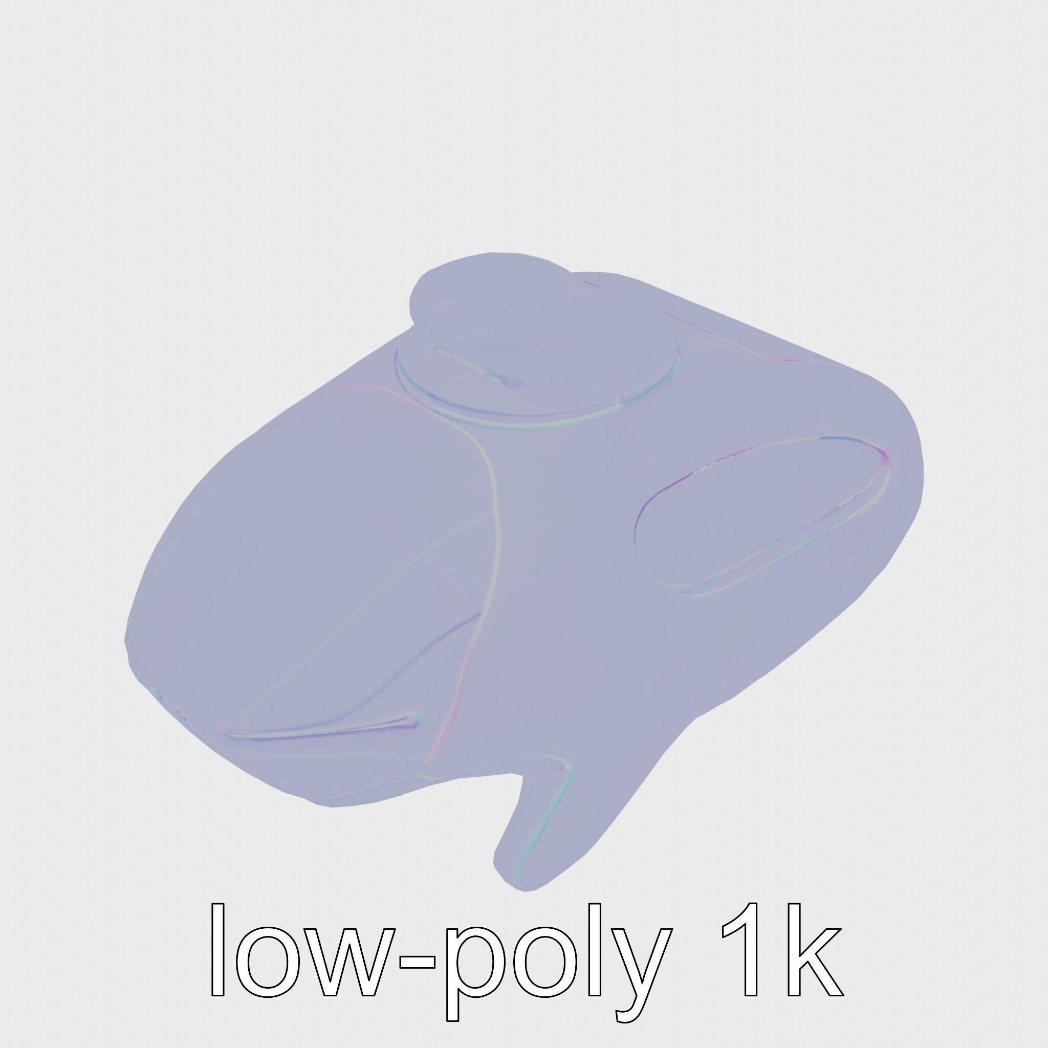 Futuristic Flying Car Taxi Concept Model Low-poly 3D model_12