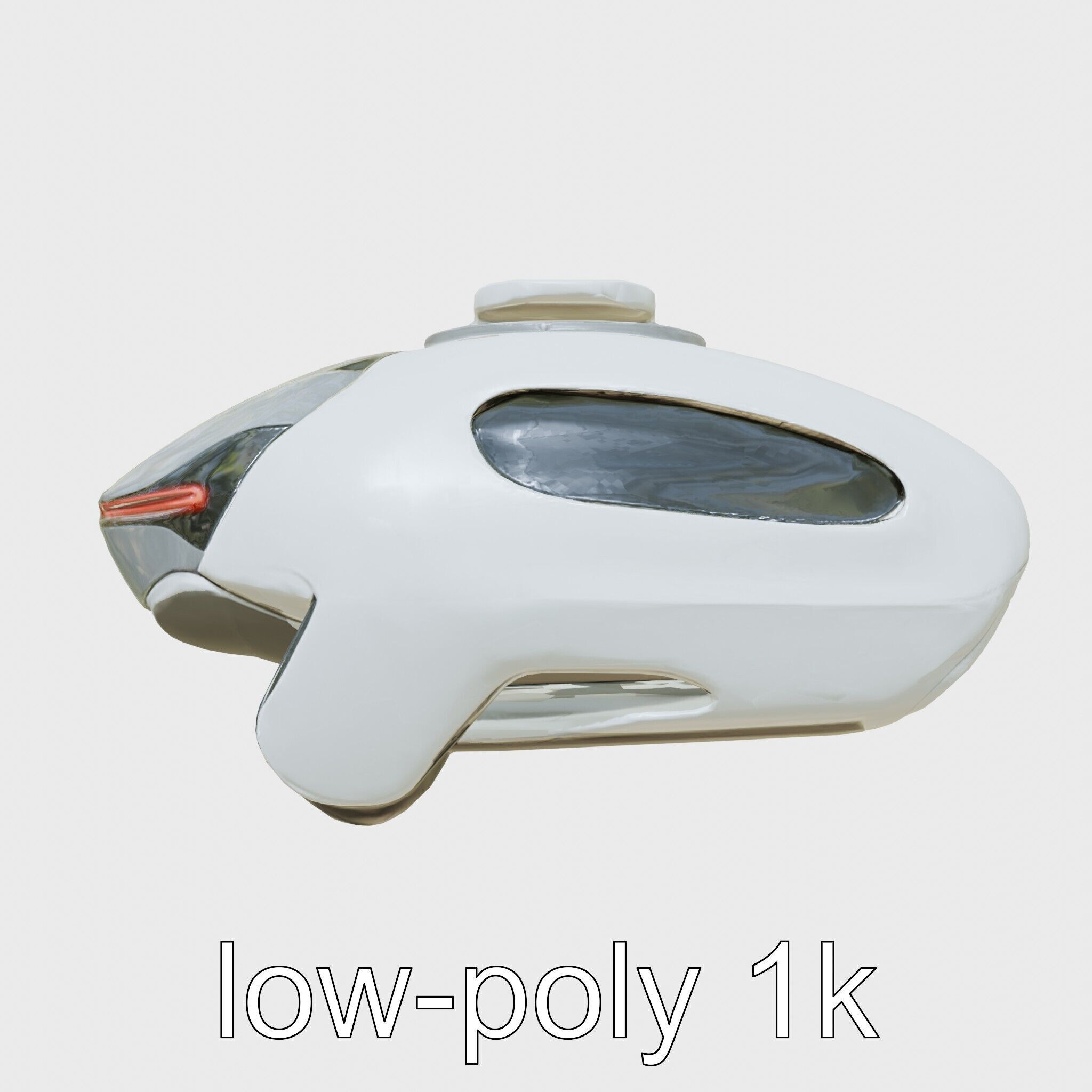 Futuristic Flying Car Taxi Concept Model Low-poly 3D model_15