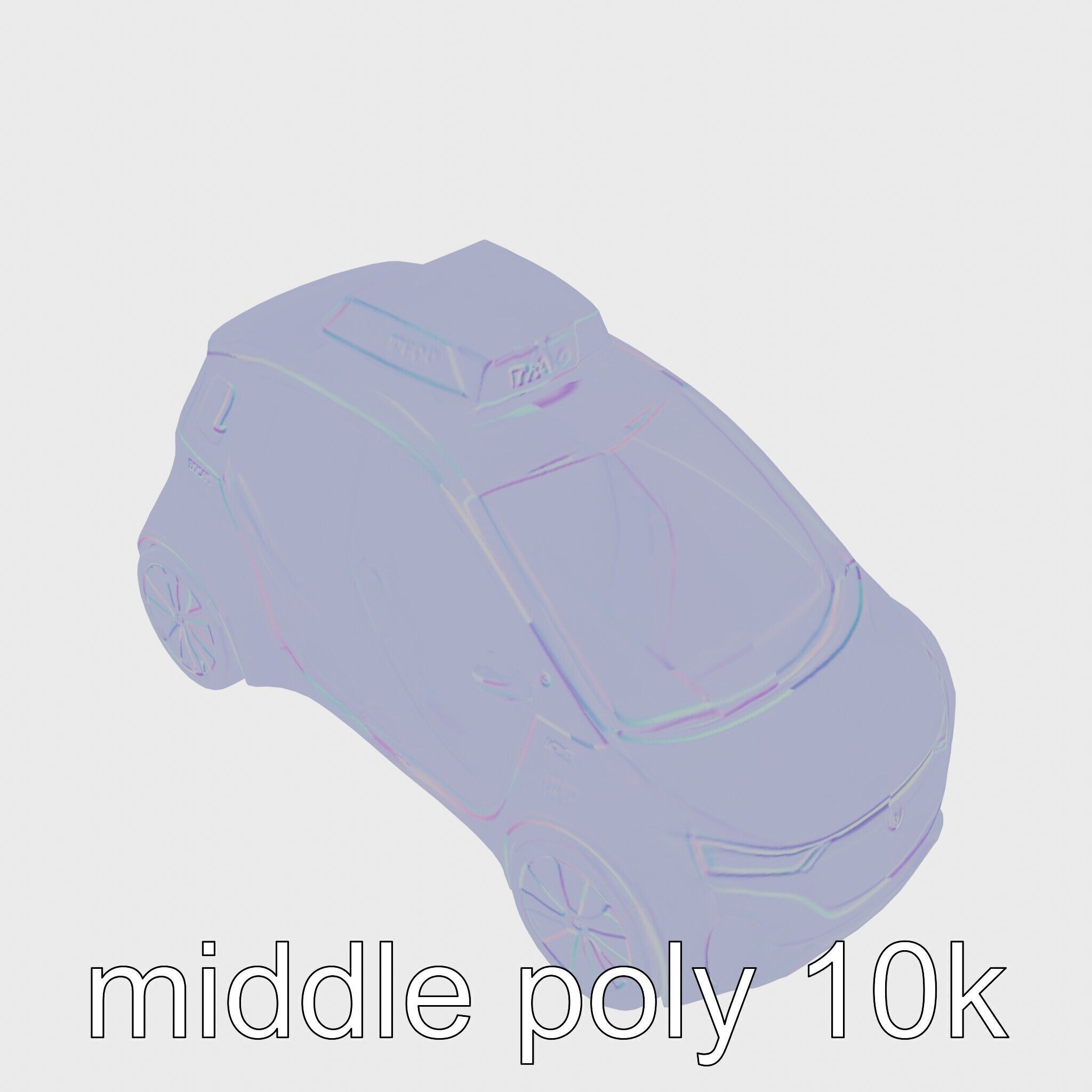 Futuristic Flying Concept Taxi Car Model Low-poly 3D model_16