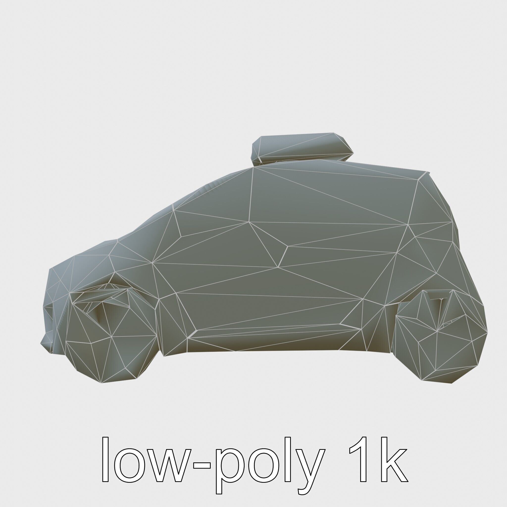 Futuristic Flying Concept Taxi Car Model Low-poly 3D model_7