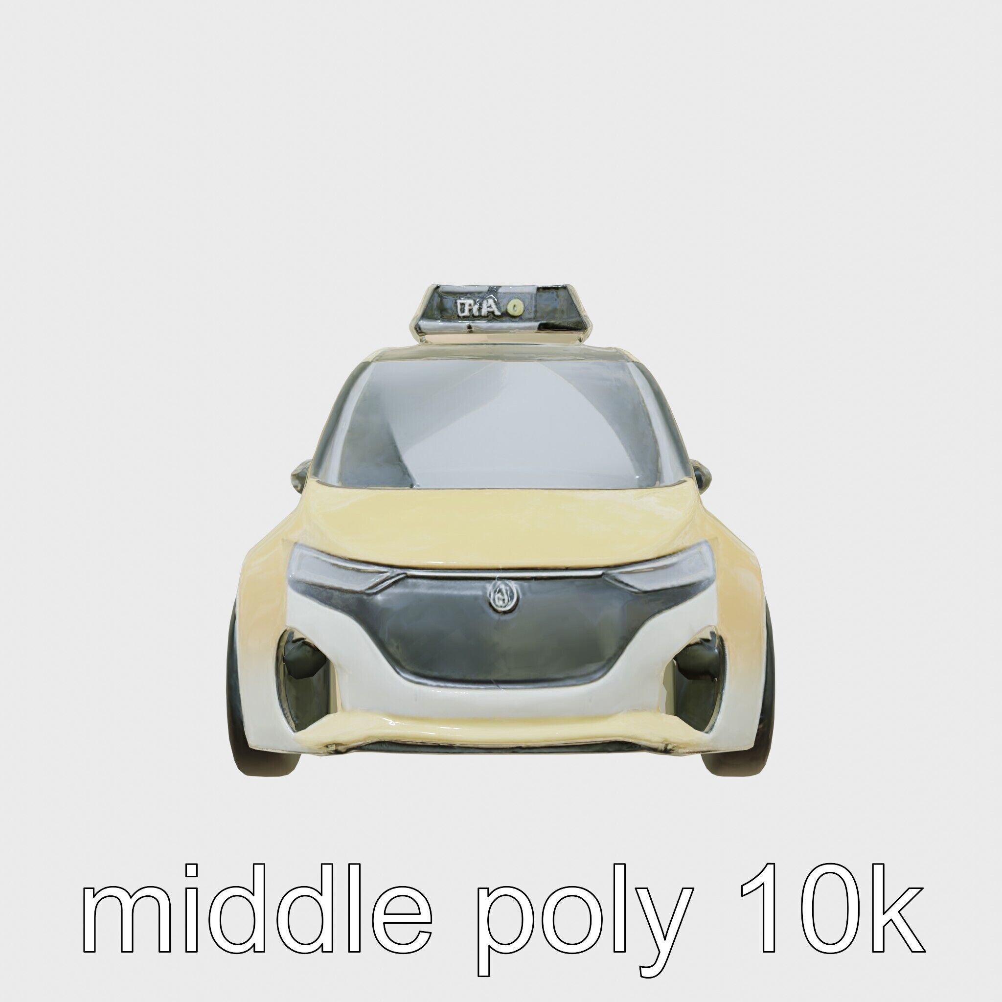 Futuristic Flying Concept Taxi Car Model Low-poly 3D model_12