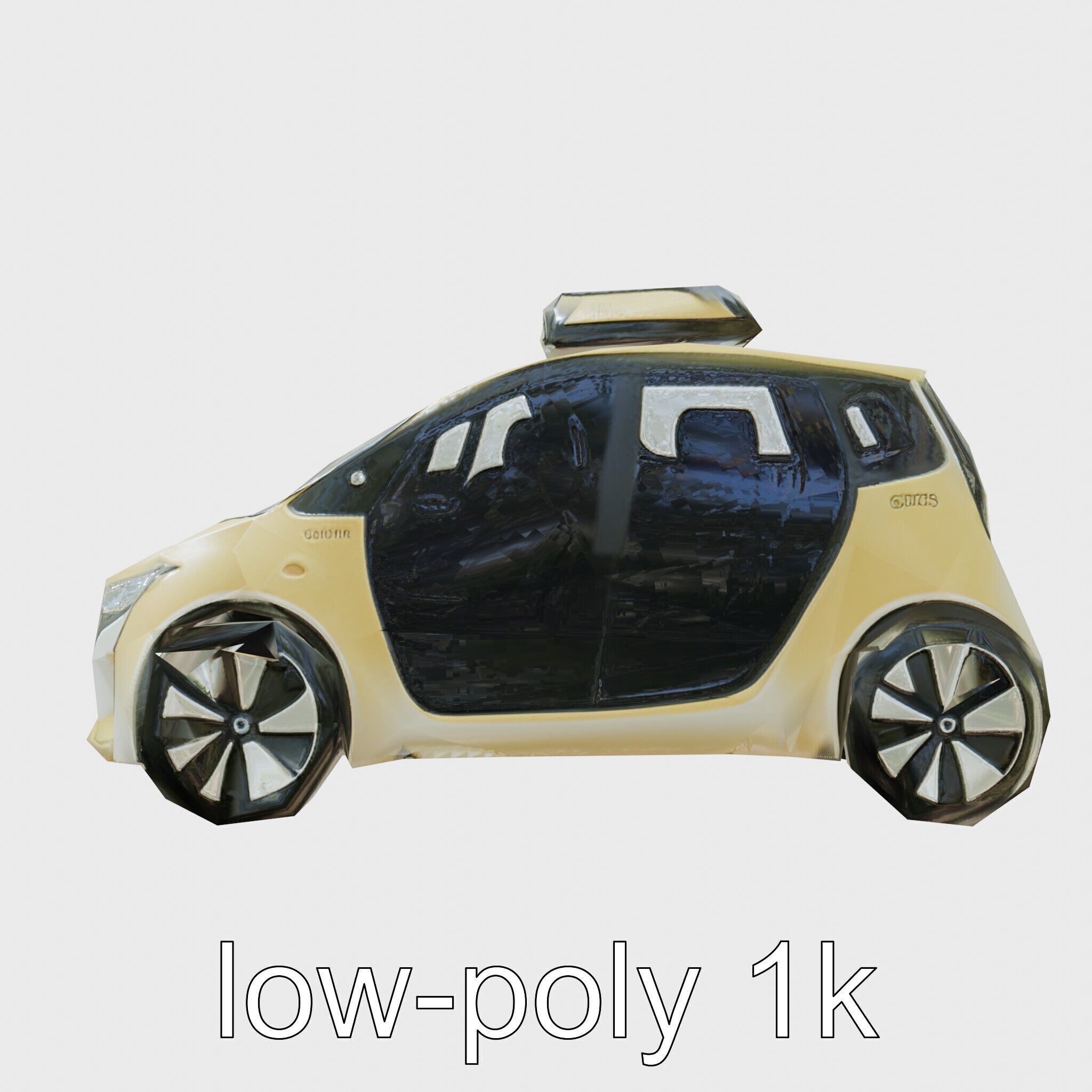 Futuristic Flying Concept Taxi Car Model Low-poly 3D model_4