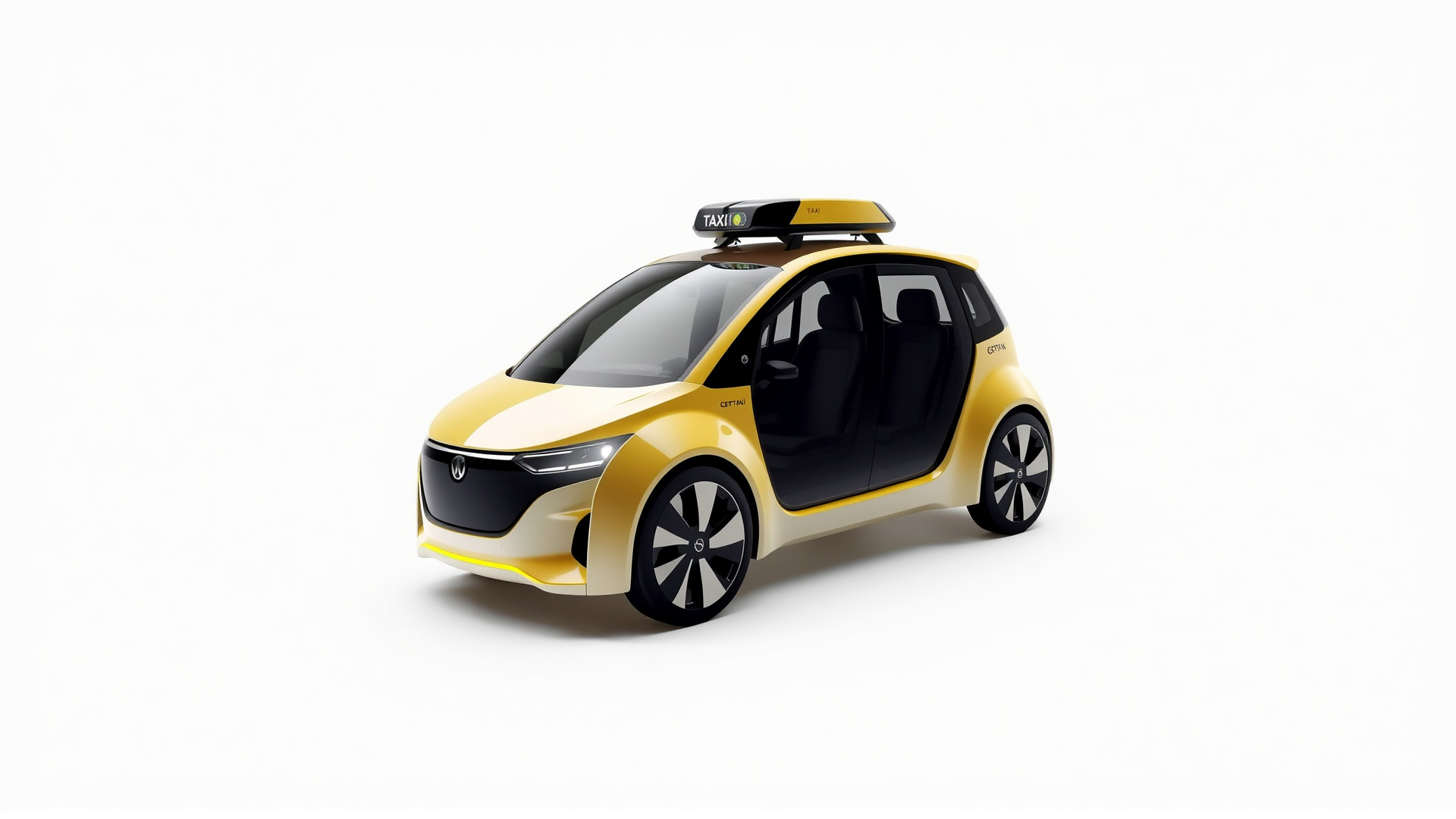 Futuristic Flying Concept Taxi Car Model Low-poly 3D model_3