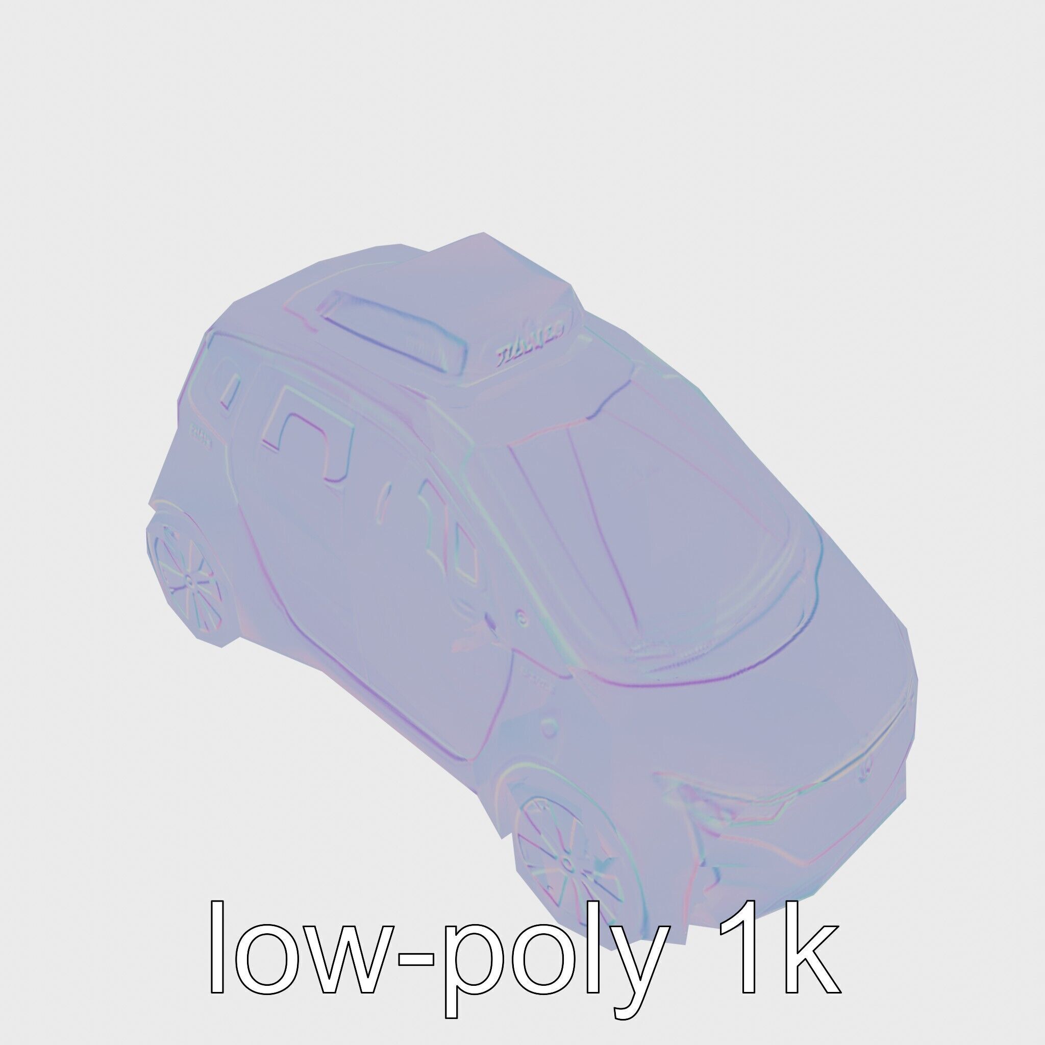 Futuristic Flying Concept Taxi Car Model Low-poly 3D model_20