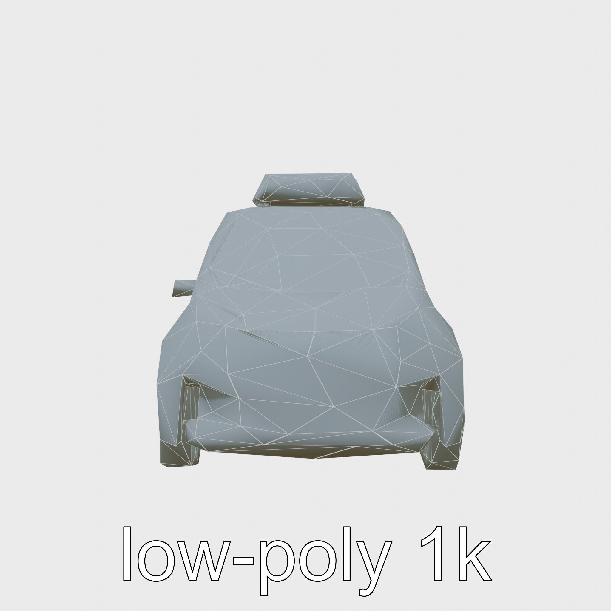 Futuristic Flying Concept Taxi Car Model Low-poly 3D model_14