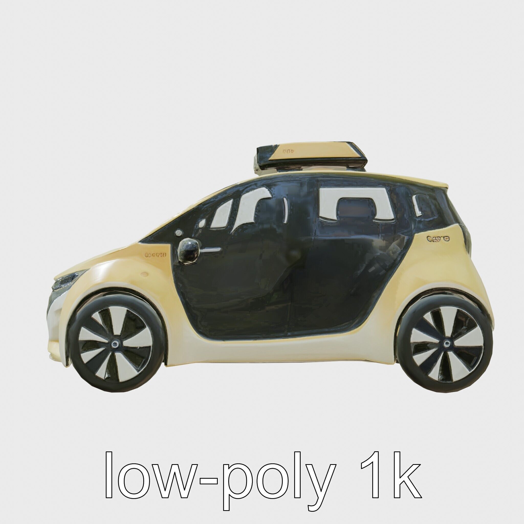 Futuristic Flying Concept Taxi Car Model Low-poly 3D model_9