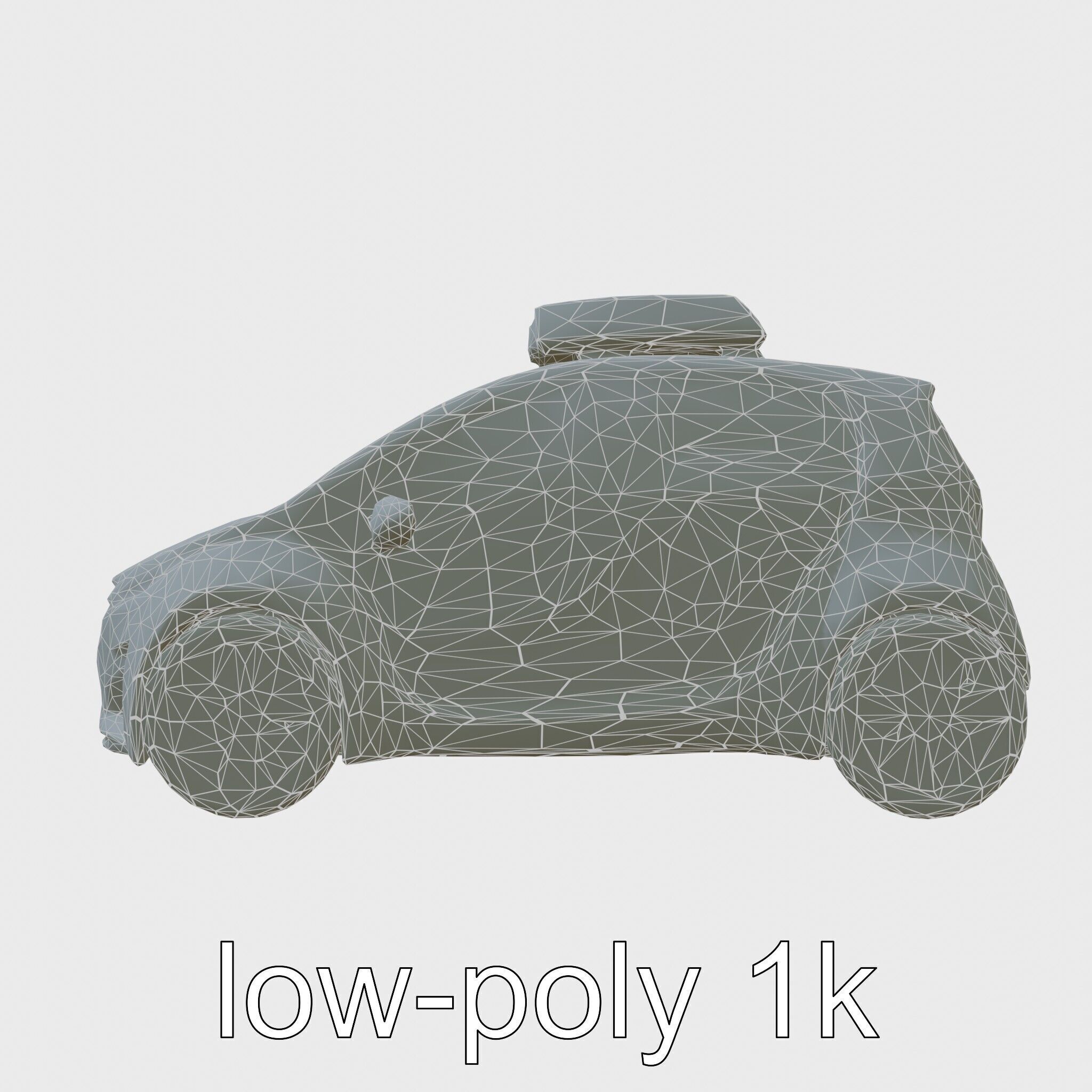 Futuristic Flying Concept Taxi Car Model Low-poly 3D model_10