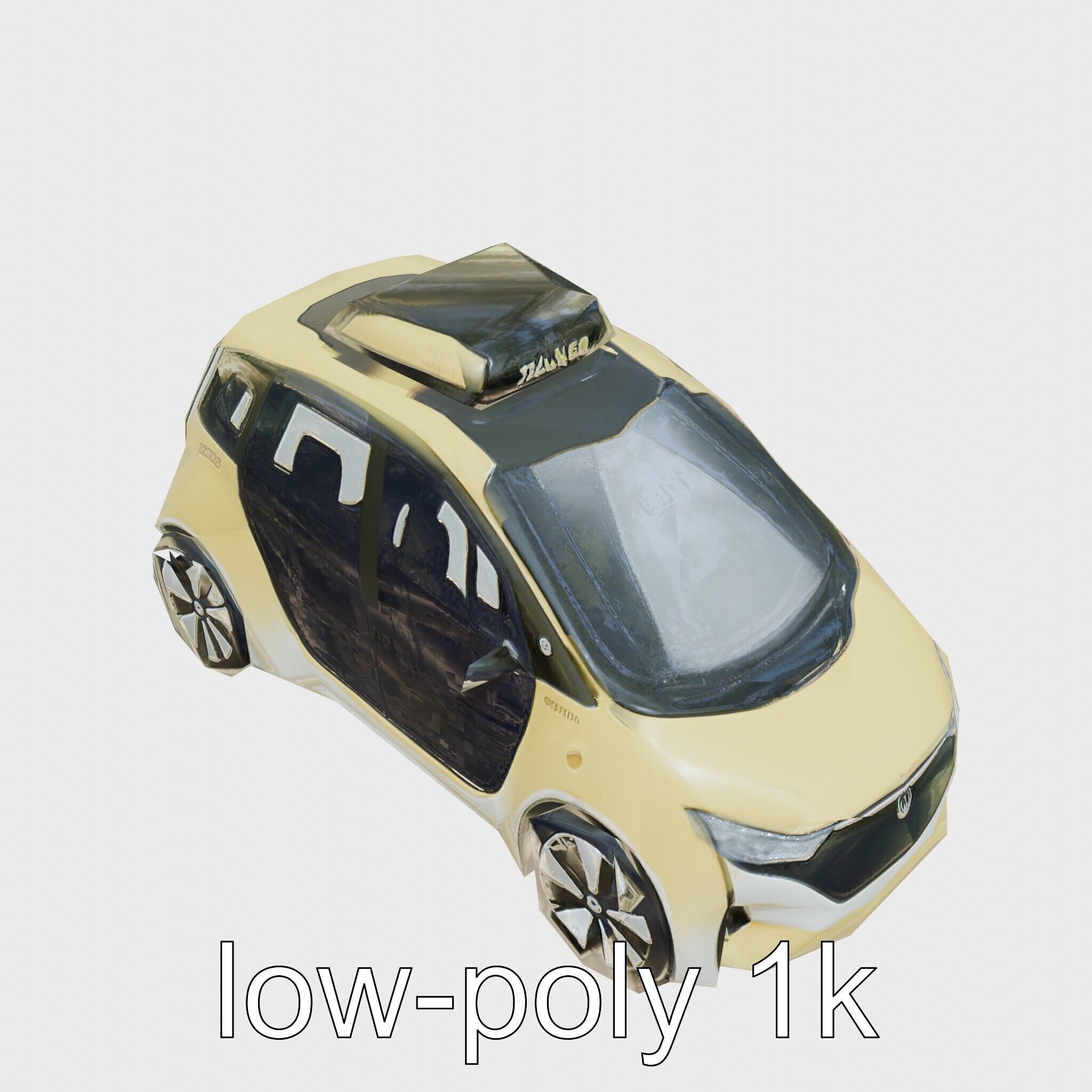 Futuristic Flying Concept Taxi Car Model Low-poly 3D model_26