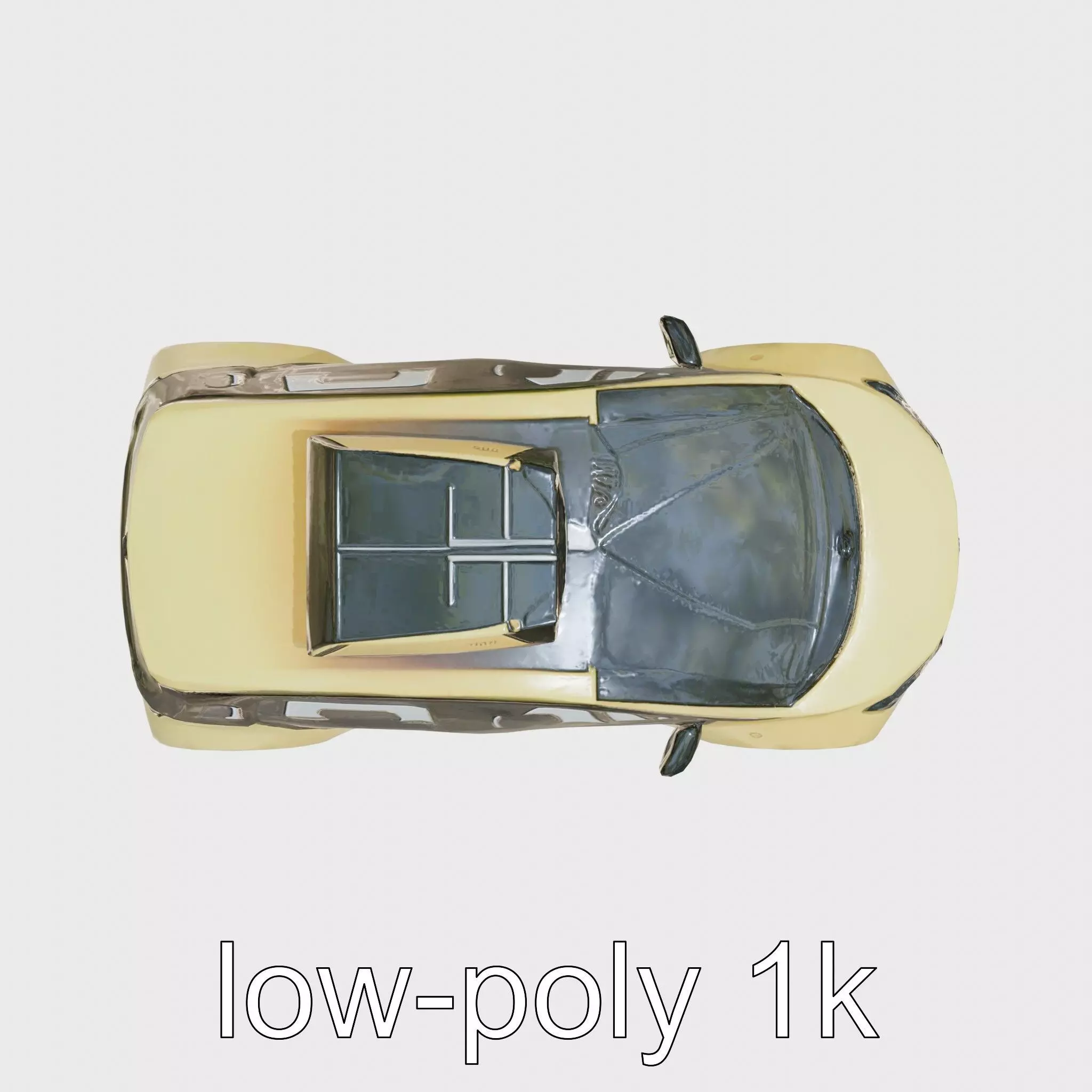 Futuristic Flying Concept Taxi Car Model Low-poly 3D model_0