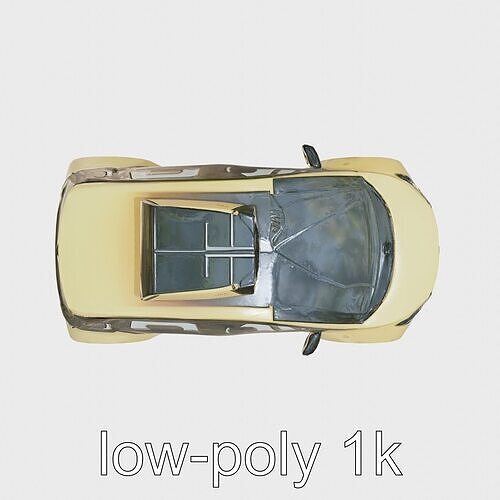Futuristic Flying Concept Taxi Car Model Low-poly 3D model