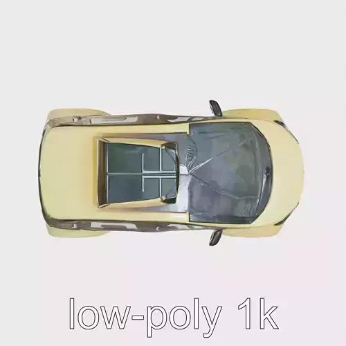 Futuristic Flying Concept Taxi Car Model Low-poly 3D model