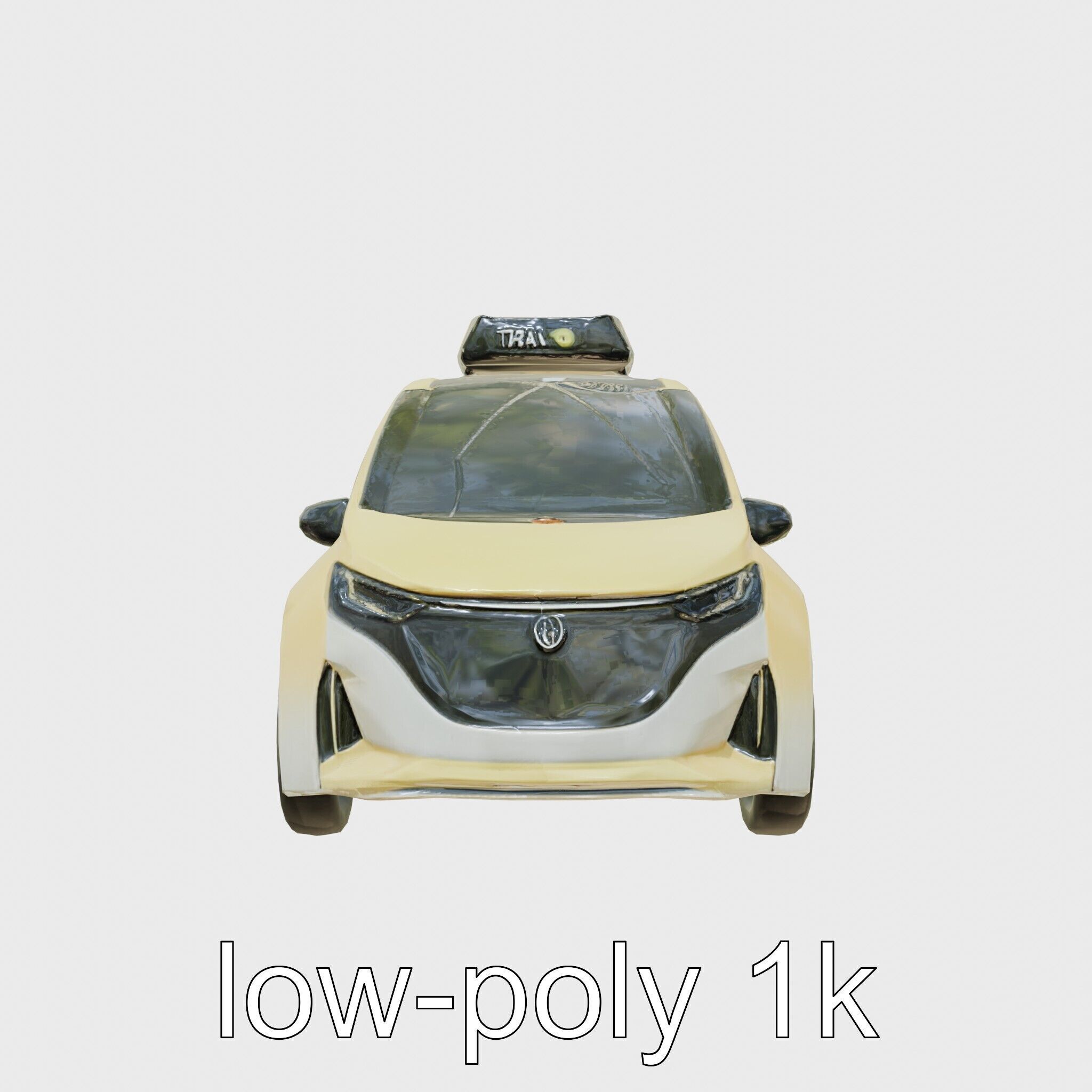 Futuristic Flying Concept Taxi Car Model Low-poly 3D model_11