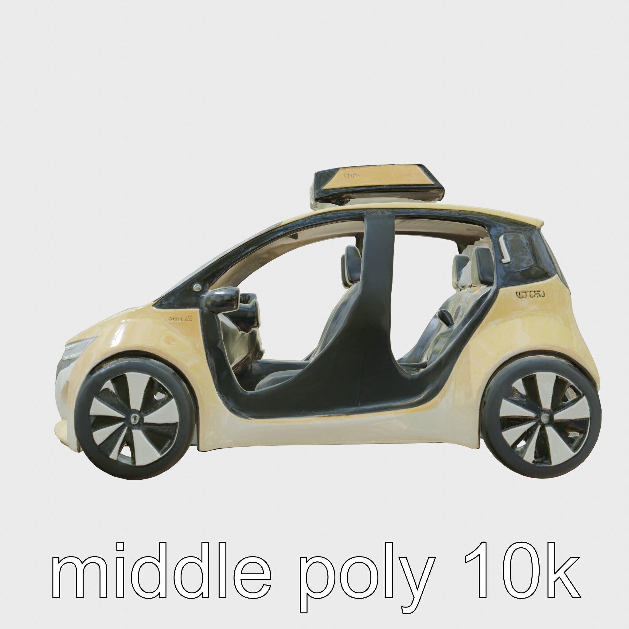 Futuristic Flying Concept Taxi Car Model Low-poly 3D model_2