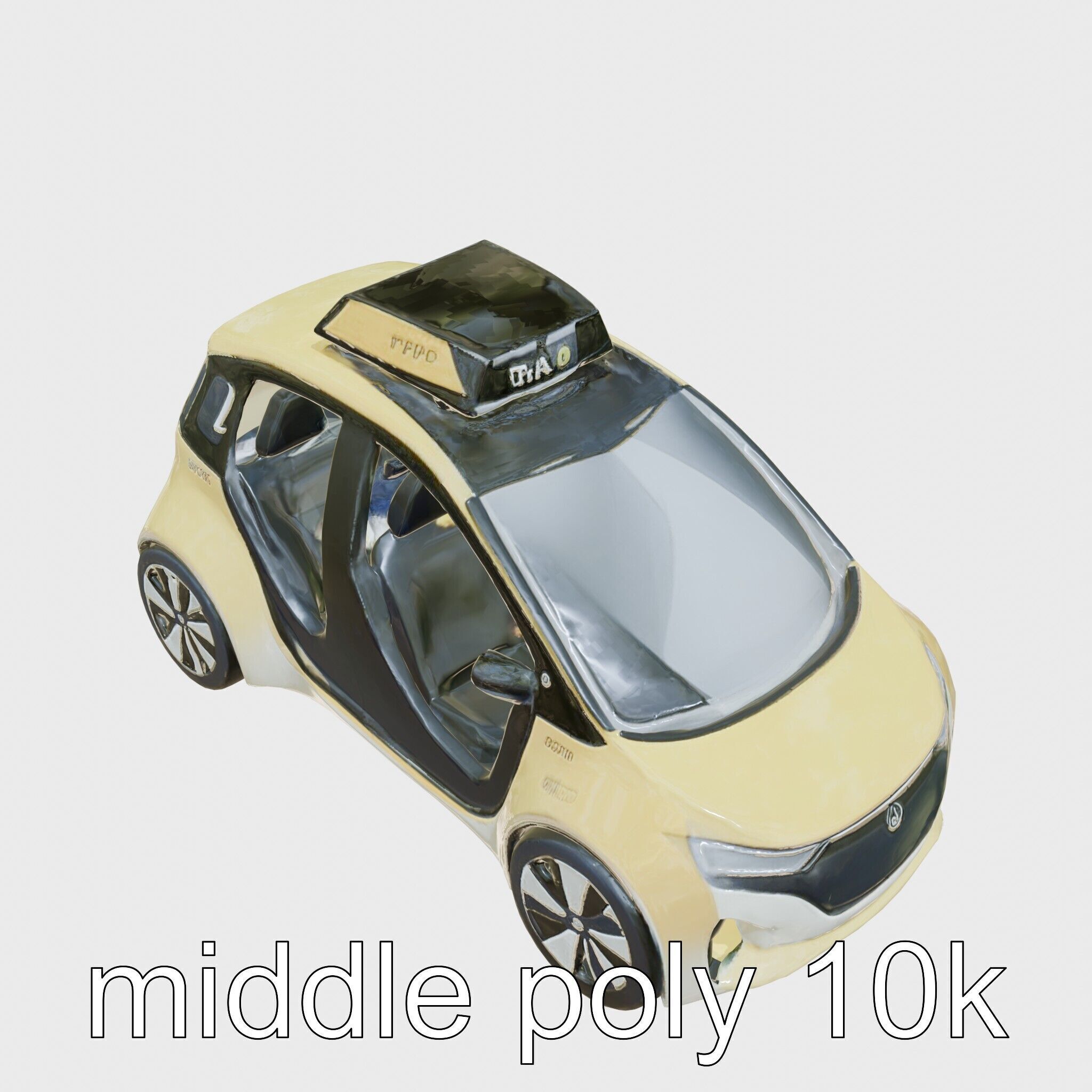 Futuristic Flying Concept Taxi Car Model Low-poly 3D model_8