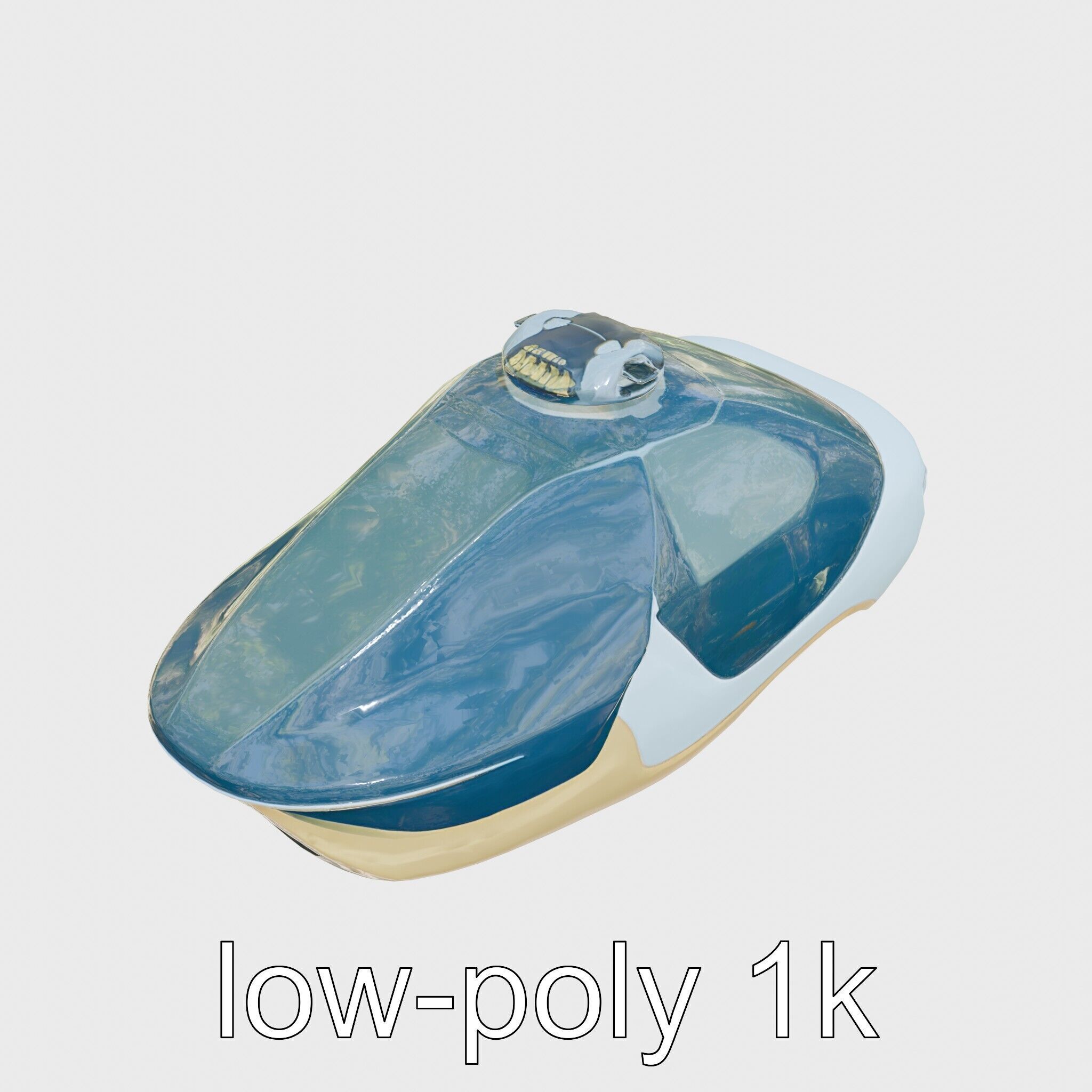 Futuristic Flying Taxi Concept Model Low-poly 3D model_9