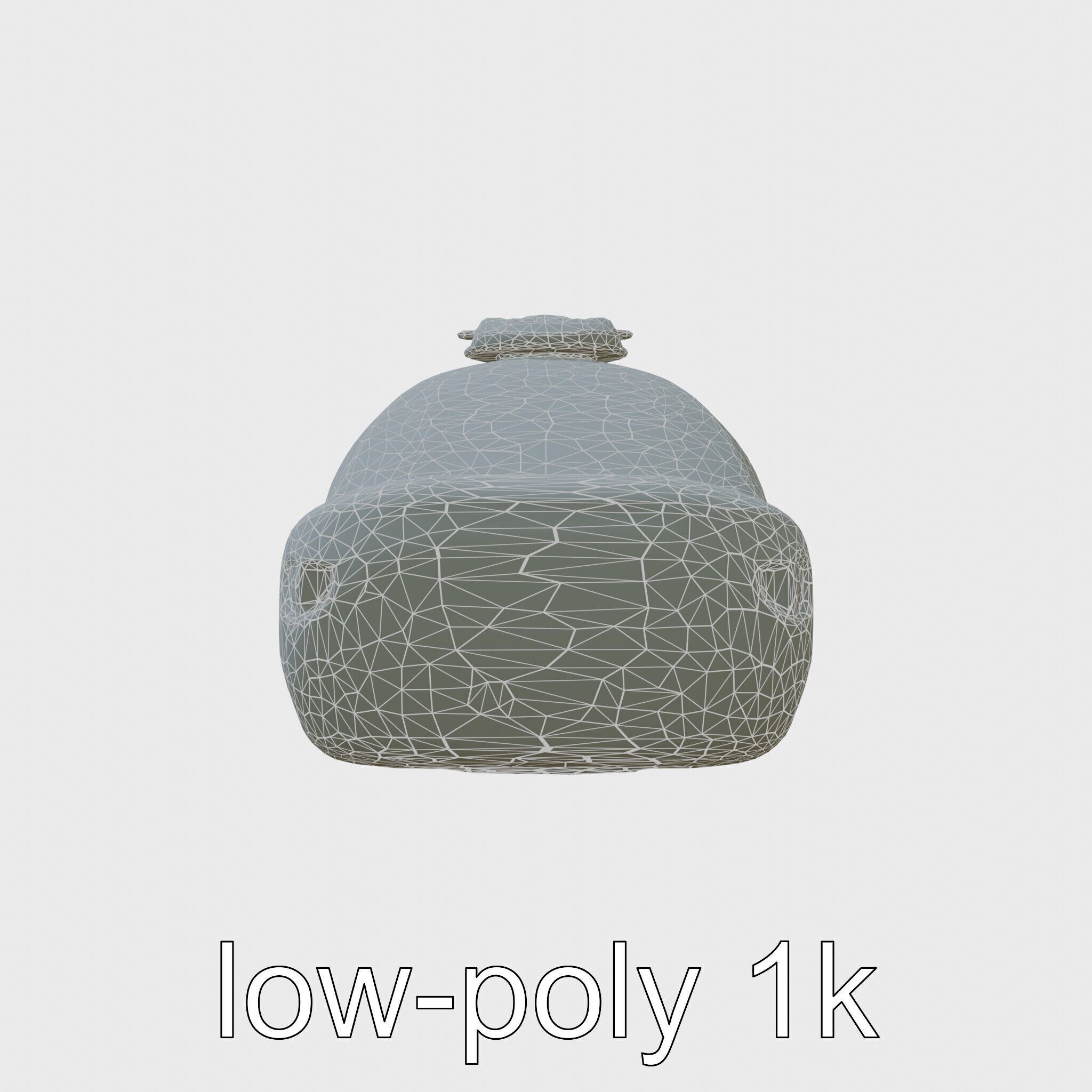 Futuristic Flying Taxi Concept Model Low-poly 3D model_6