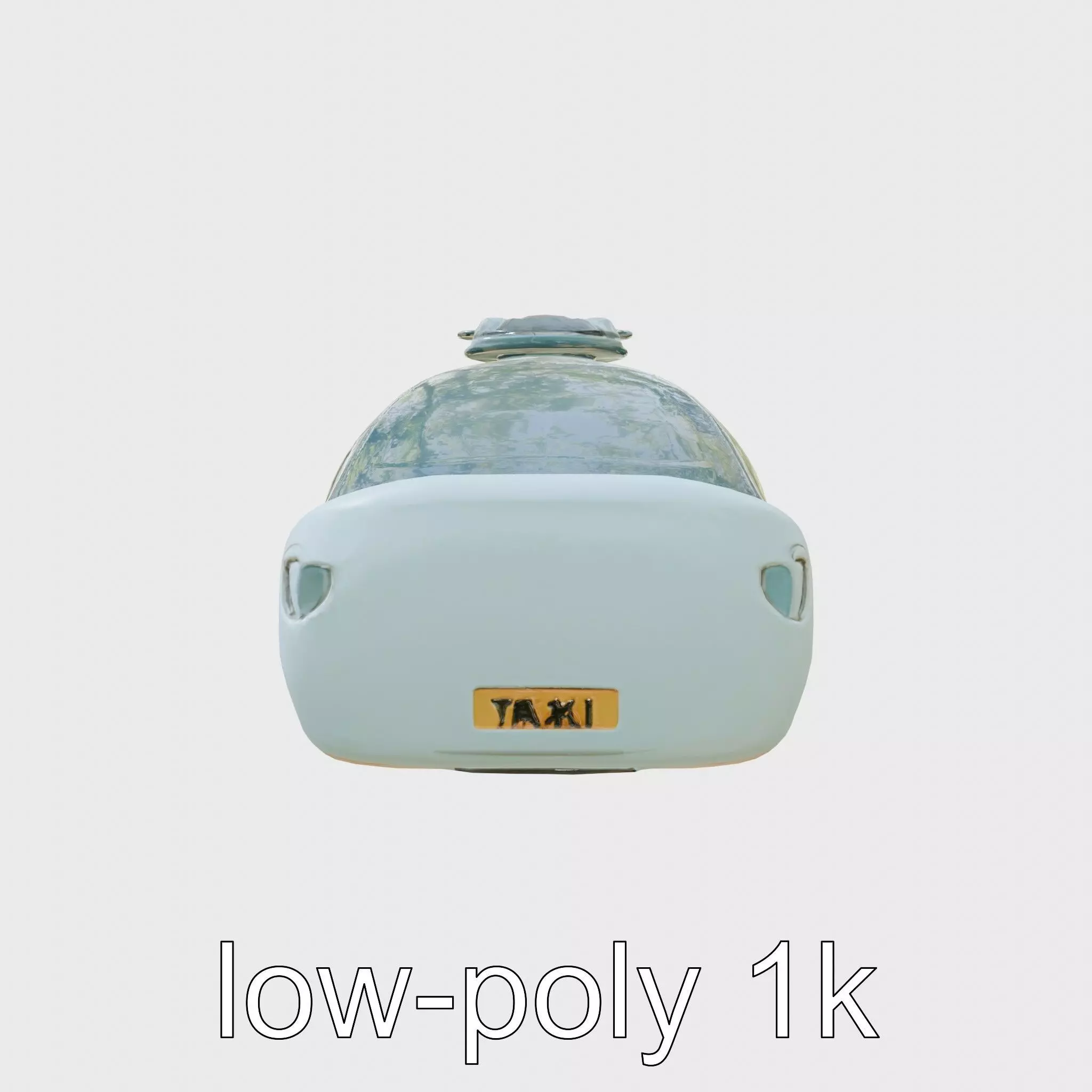 Futuristic Flying Taxi Concept Model Low-poly 3D model_0