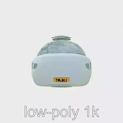 Futuristic Flying Taxi Concept Model Low-poly 3D model