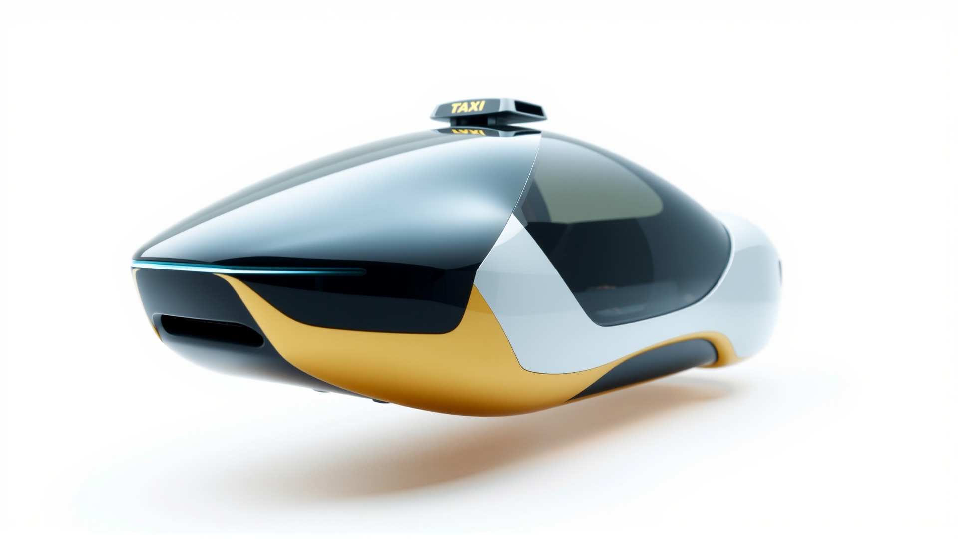 Futuristic Flying Taxi Concept Model Low-poly 3D model_3