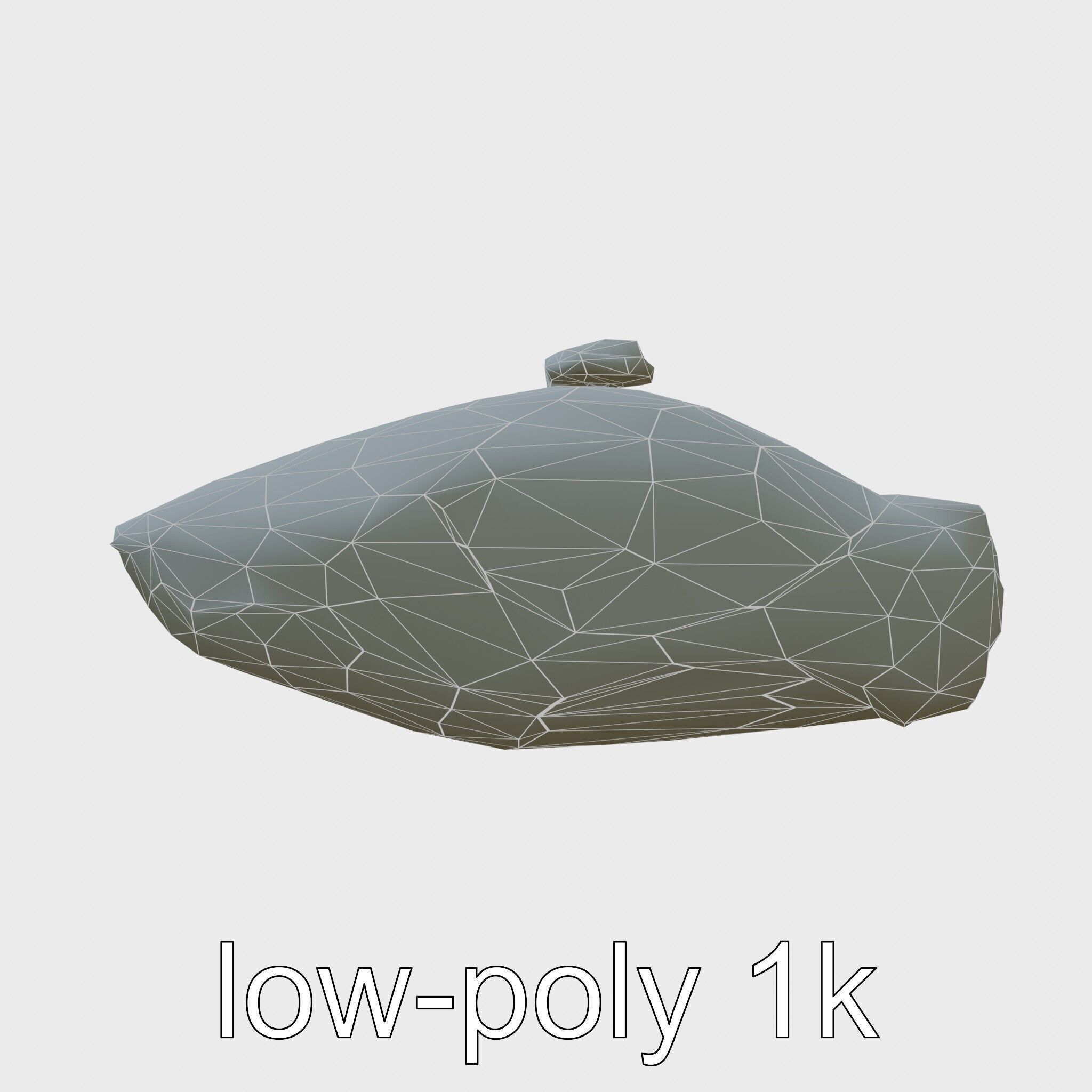 Futuristic Flying Taxi Concept Model Low-poly 3D model_7