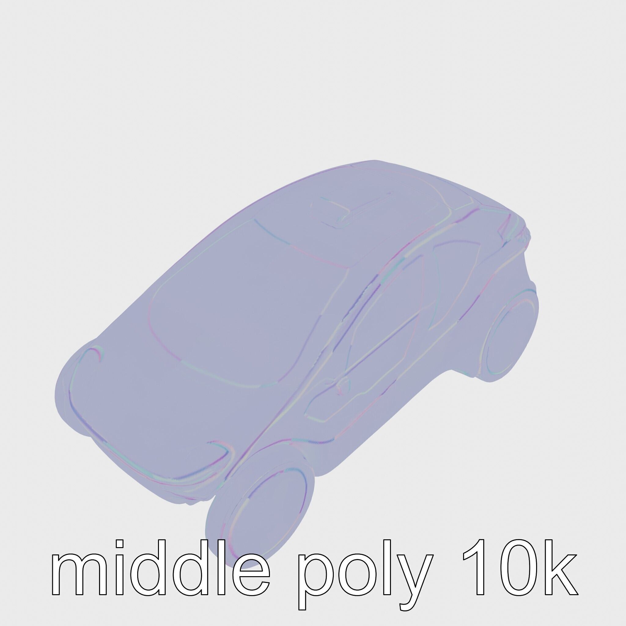 Futuristic Flying Taxi Concept Car Model Low-poly 3D model_24