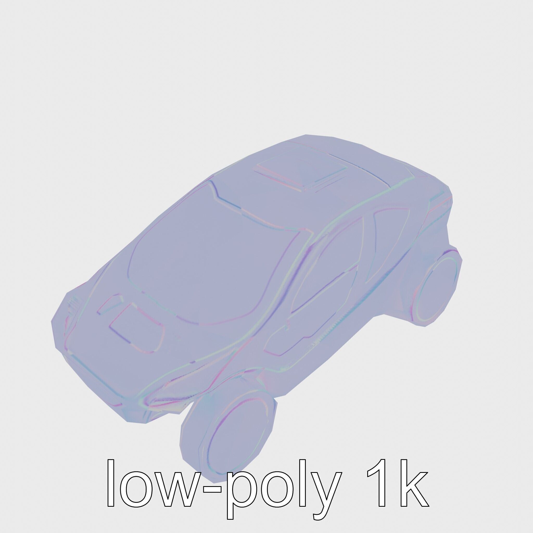 Futuristic Flying Taxi Concept Car Model Low-poly 3D model_18