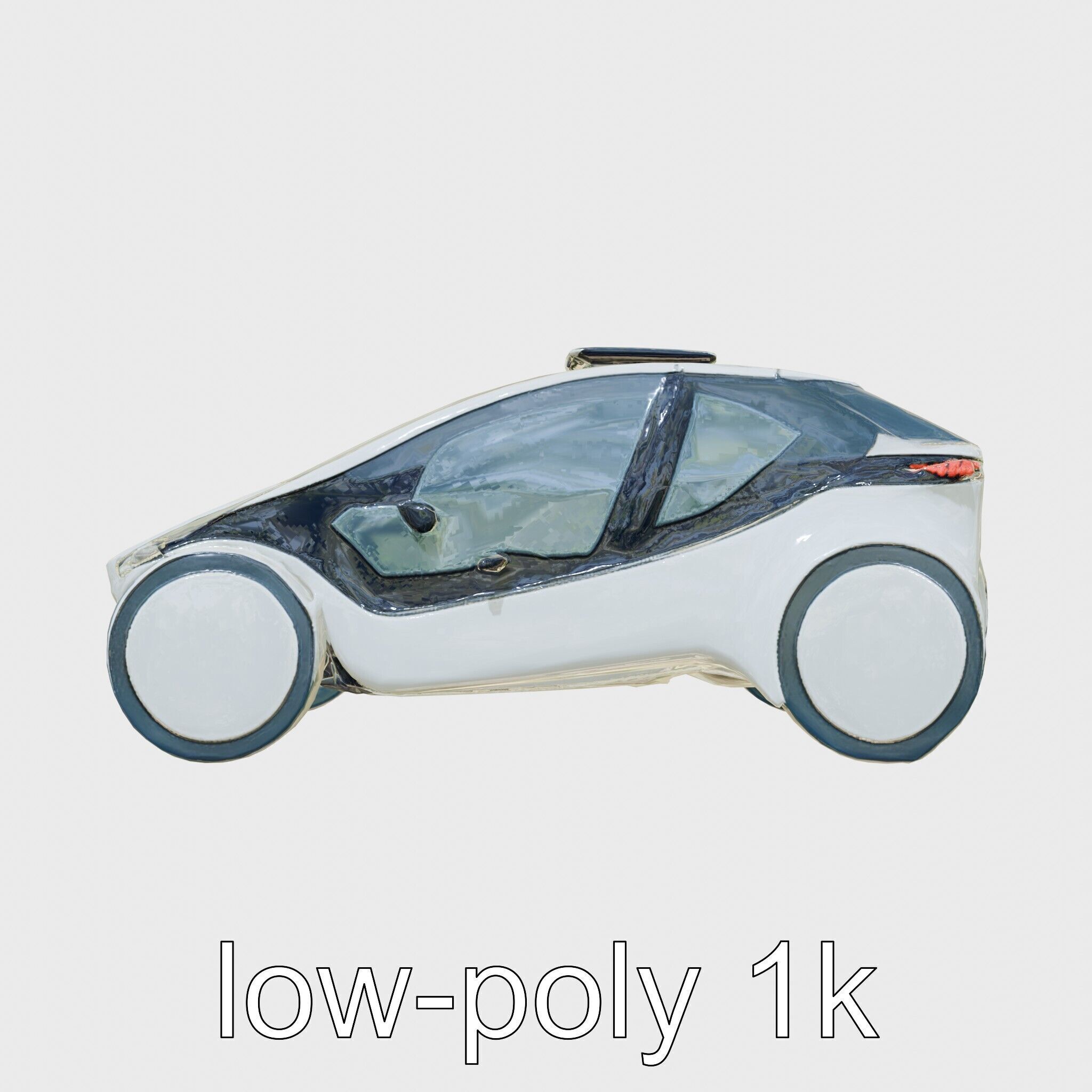 Futuristic Flying Taxi Concept Car Model Low-poly 3D model_23