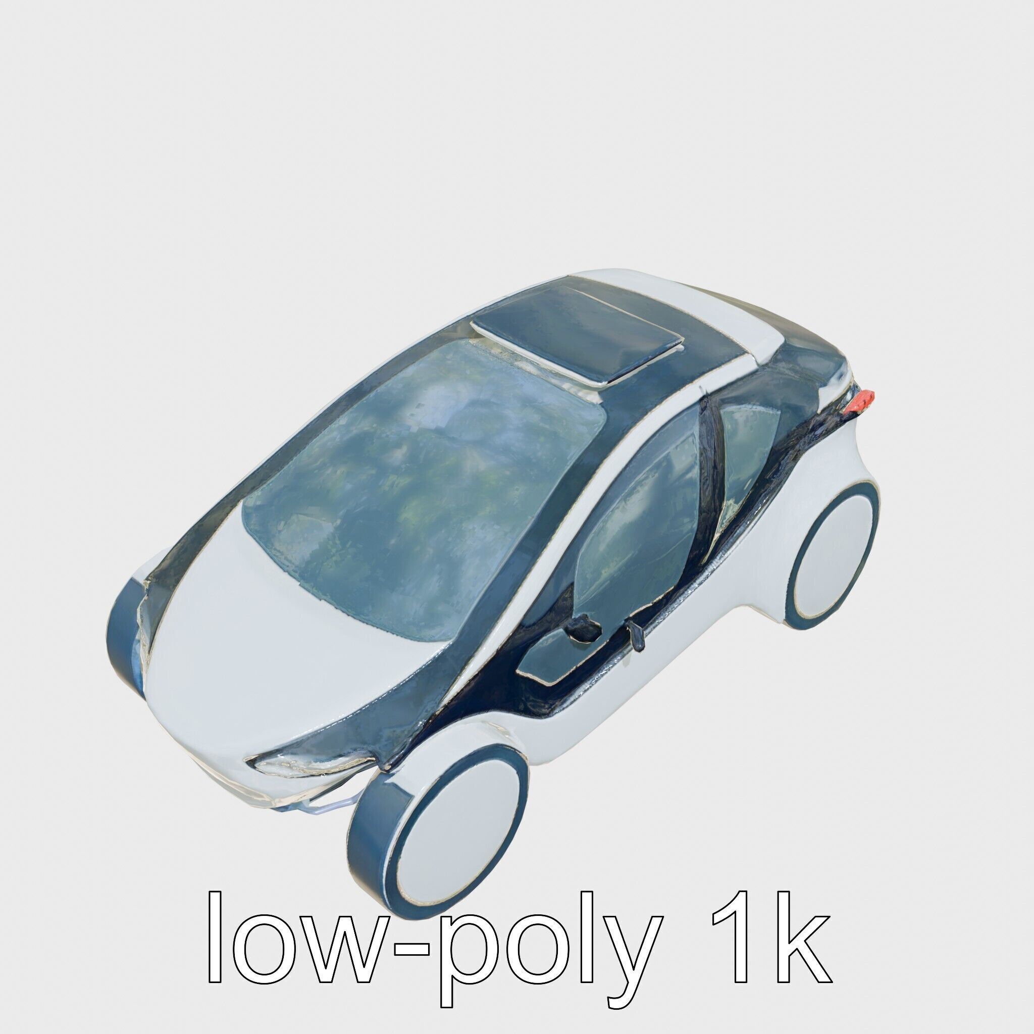 Futuristic Flying Taxi Concept Car Model Low-poly 3D model_9