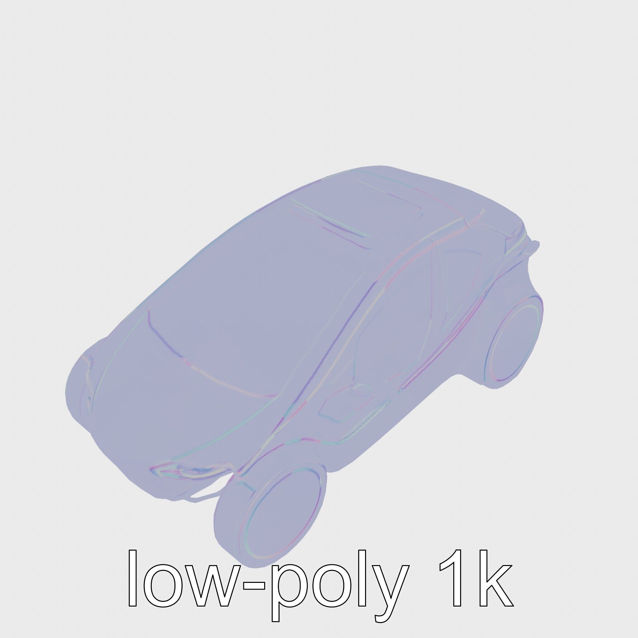 Futuristic Flying Taxi Concept Car Model Low-poly 3D model_14