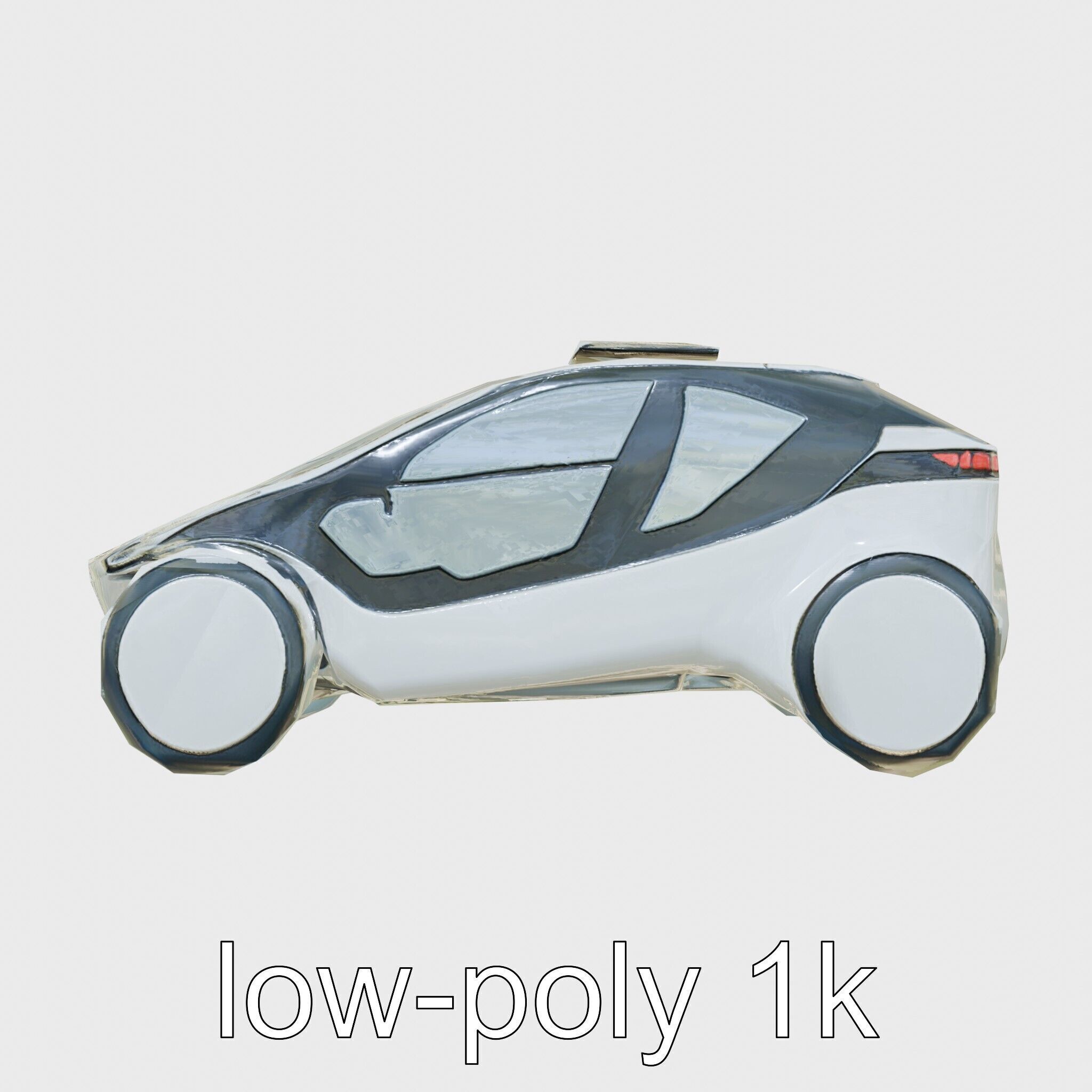 Futuristic Flying Taxi Concept Car Model Low-poly 3D model_22