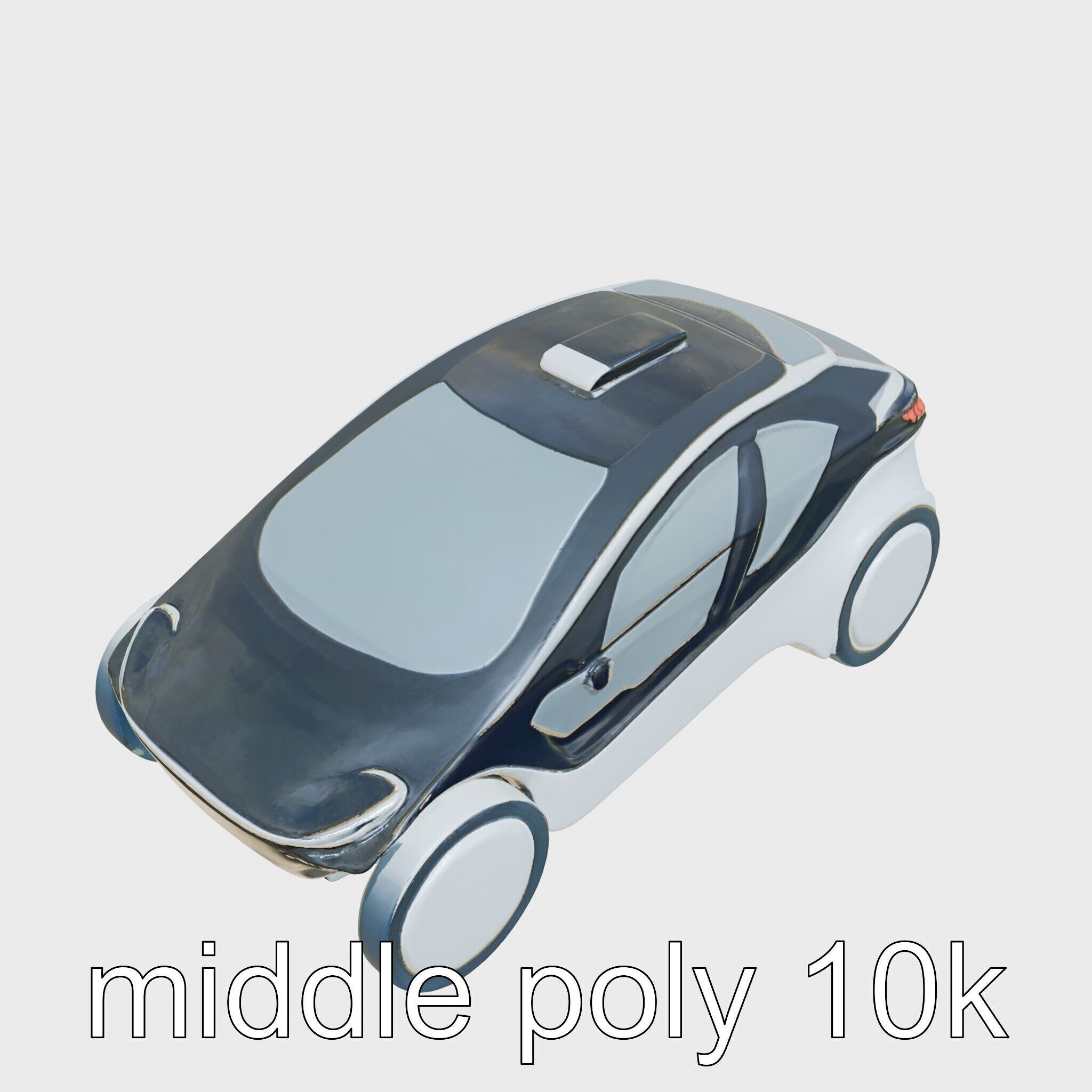 Futuristic Flying Taxi Concept Car Model Low-poly 3D model_8