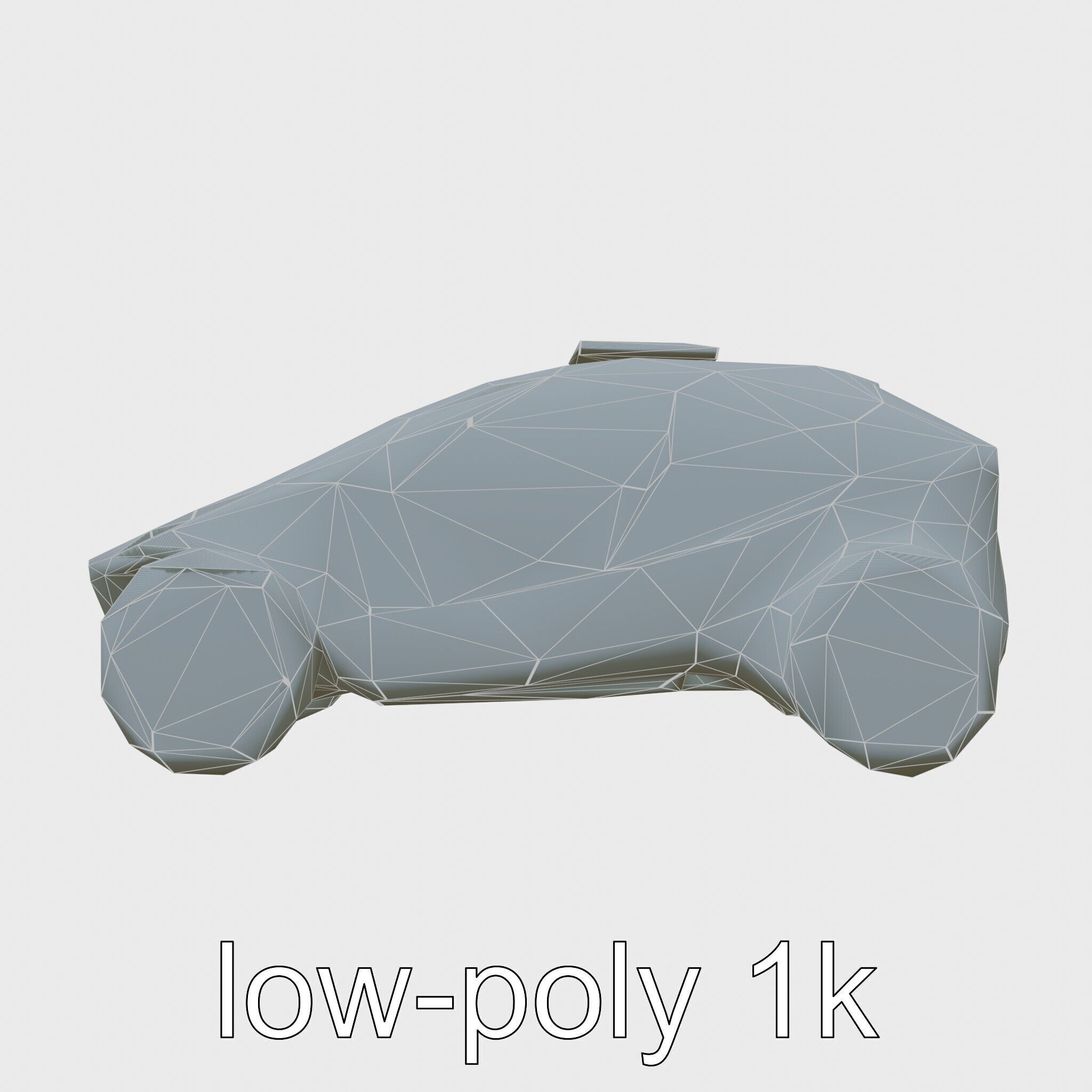 Futuristic Flying Taxi Concept Car Model Low-poly 3D model_12