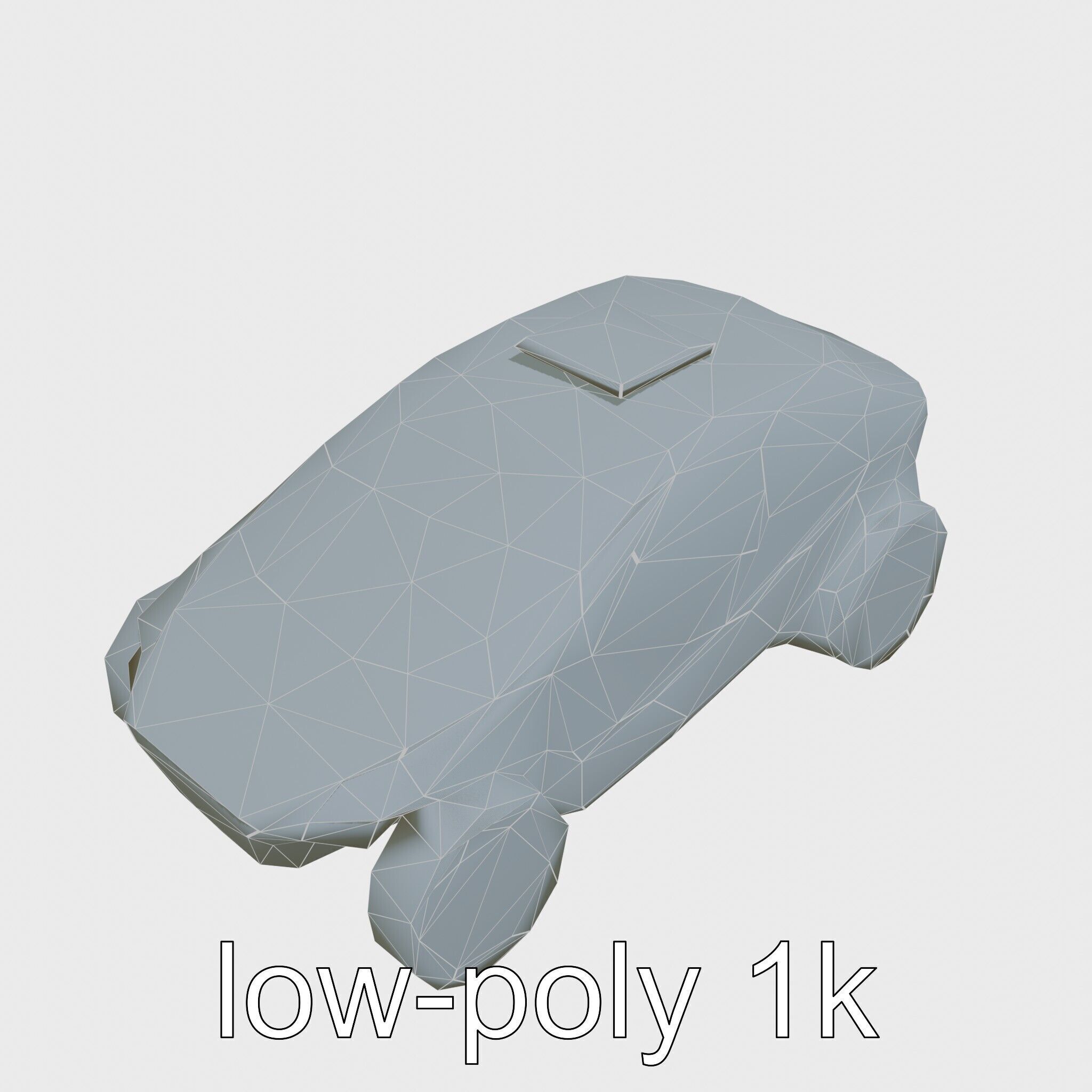 Futuristic Flying Taxi Concept Car Model Low-poly 3D model_15
