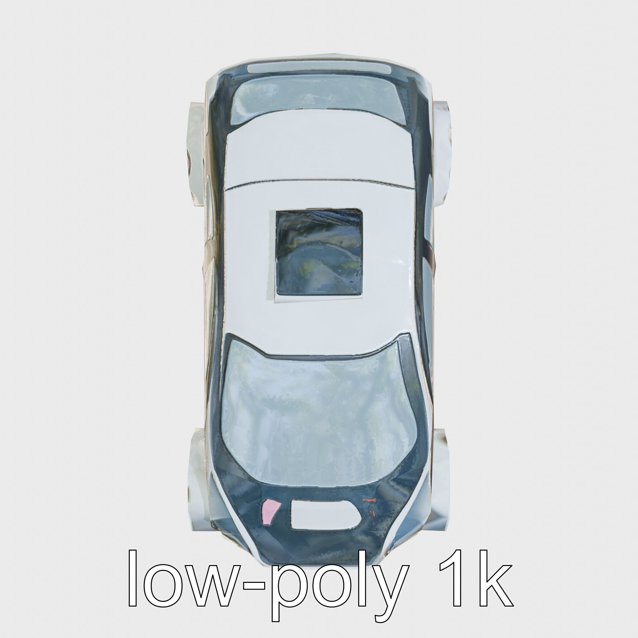 Futuristic Flying Taxi Concept Car Model Low-poly 3D model_30
